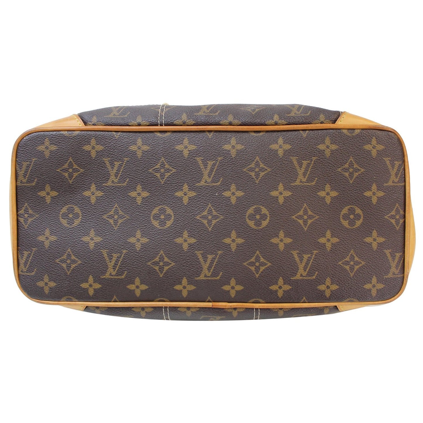 LOUIS VUITTON Riveting Monogram Canvas Tote Bag Brown - 15% OFF