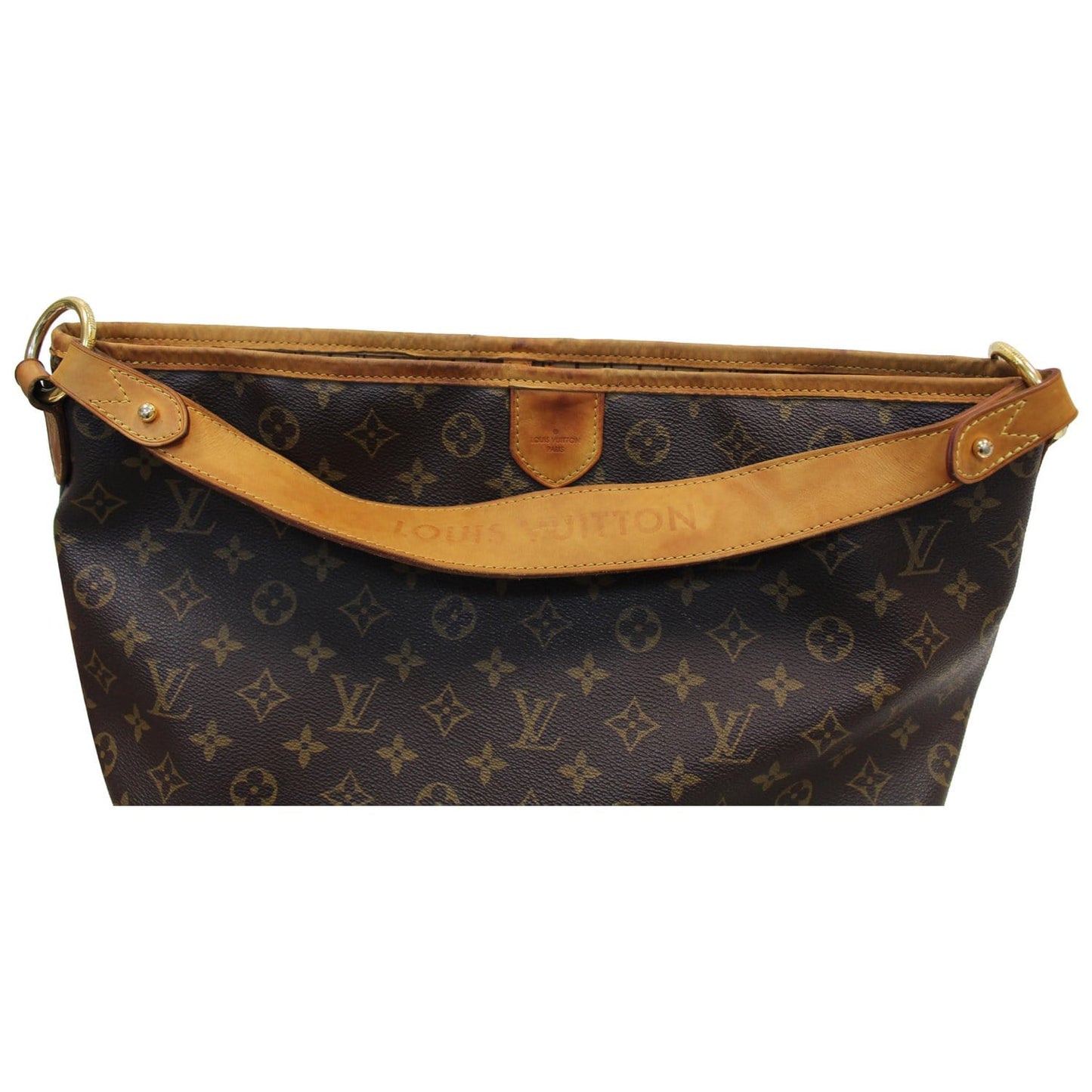 LOUIS VUITTON Delightful PM Monogram Canvas Shoulder Hobo Bag Brown