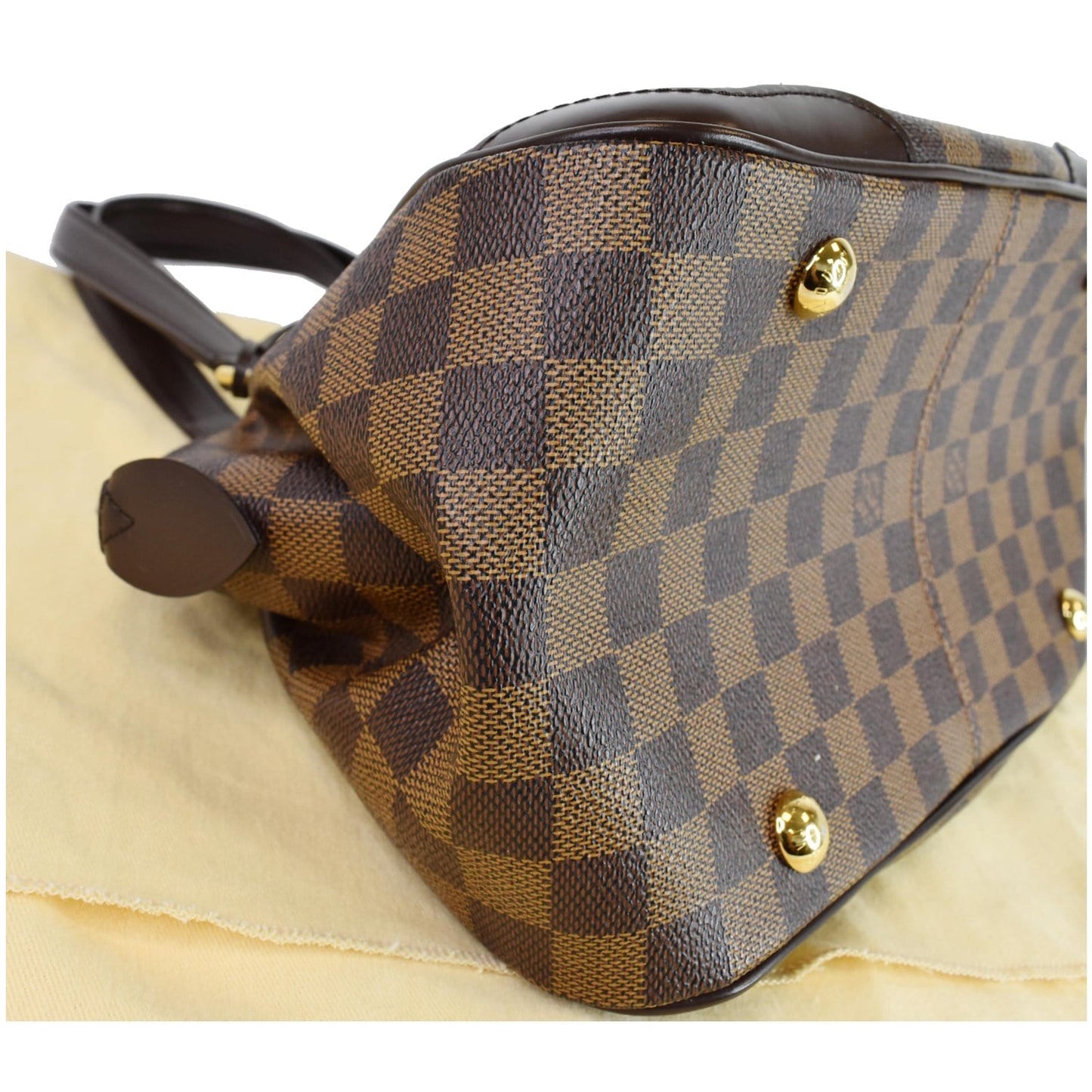 LOUIS VUITTON Verona PM Damier Ebene Satchel Bag Brown