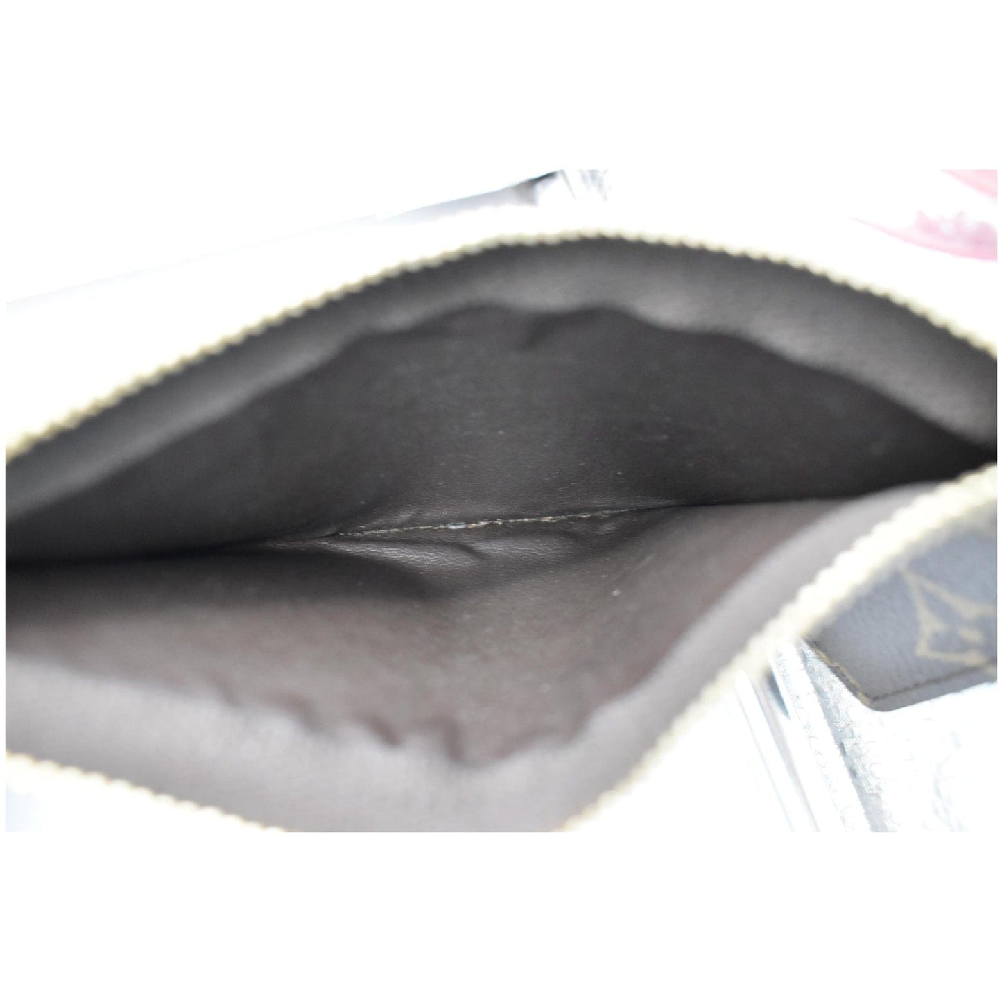 LOUIS VUITTON Felicie Zippered Monogram Canvas Insert Pouch Brown