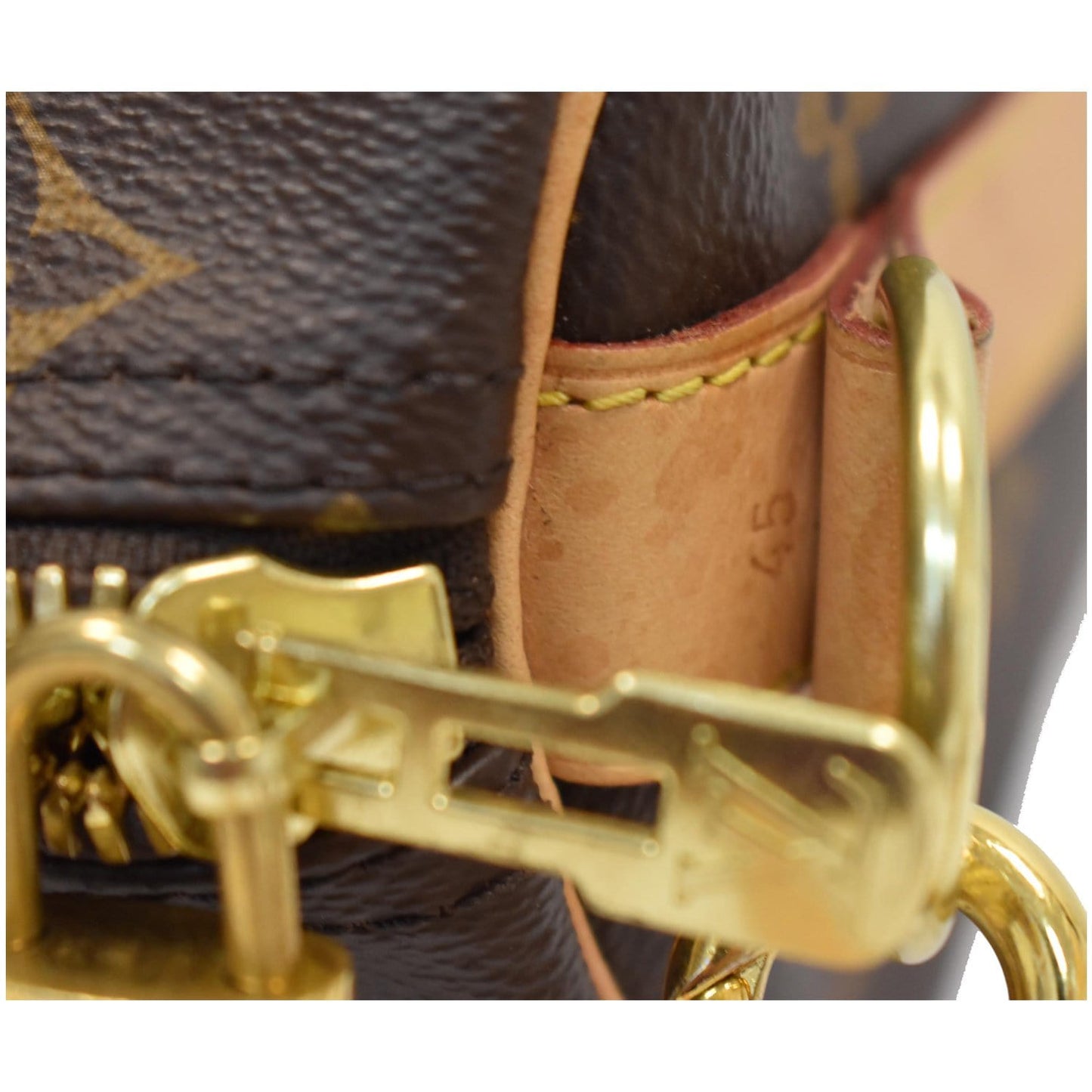 LOUIS VUITTON Keepall 45 Bandouliere Monogram Canvas Travel Bag Brown