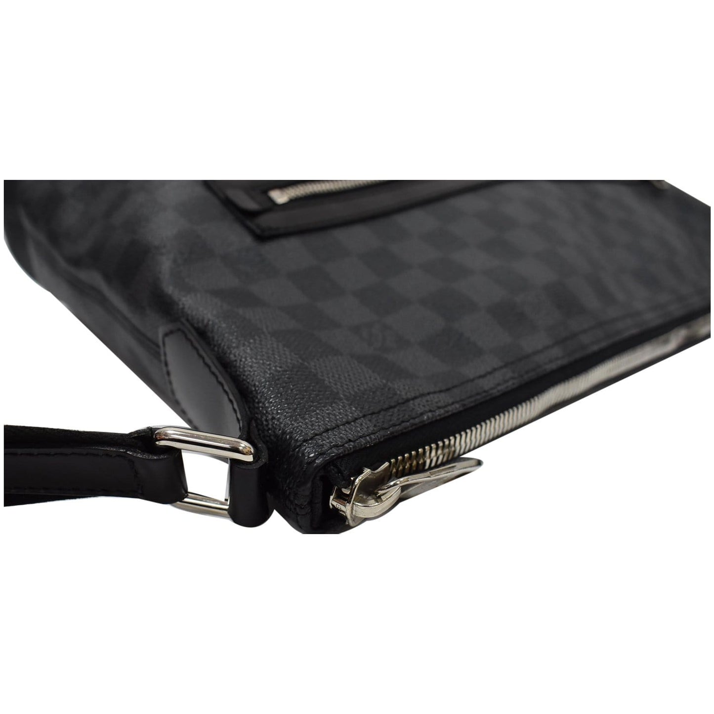 LOUIS VUITTON Mick GM Damier Graphite Messenger Crossbody Bag Black