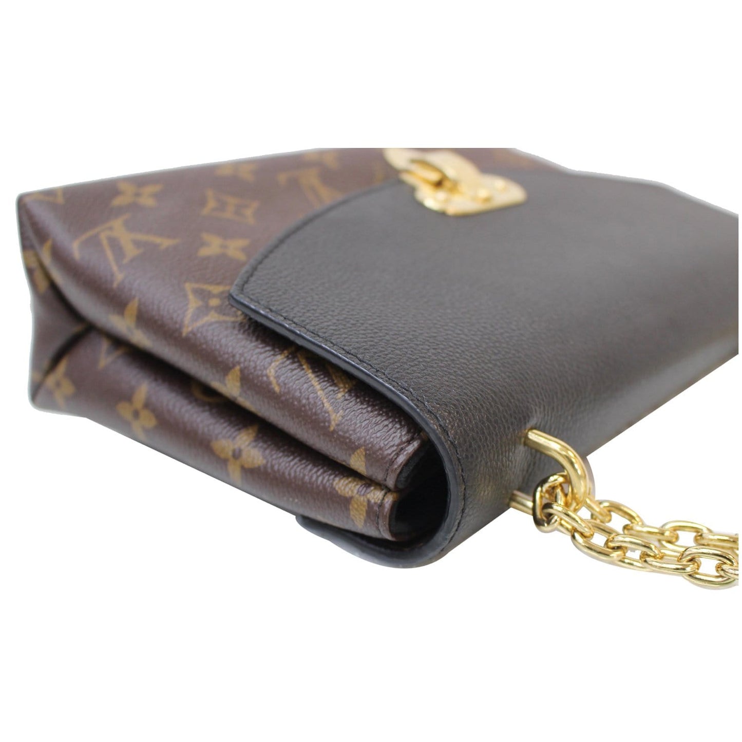 LOUIS VUITTON Saint Placide Monogram Canvas Shoulder Crossbody Bag Black