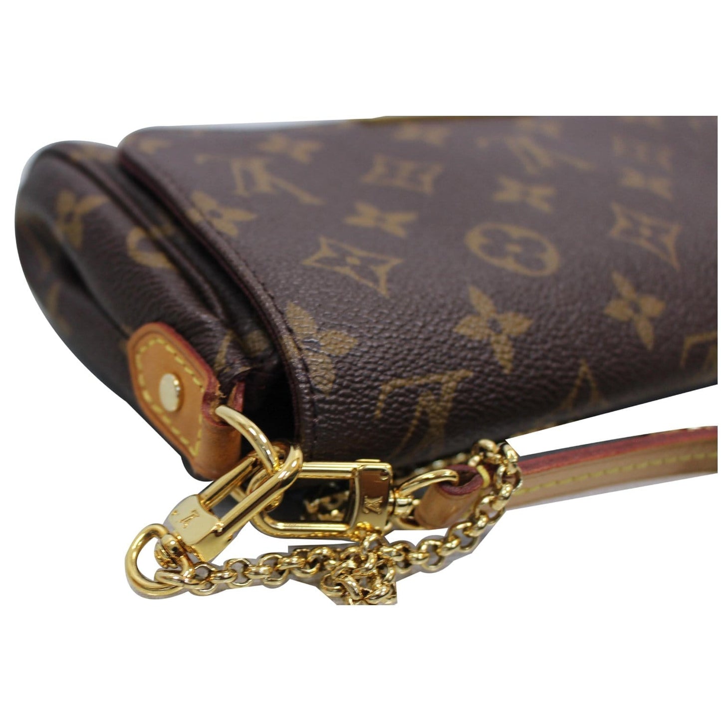 LOUIS VUITTON Favorite PM Monogram Canvas Crossbody Bag Brown