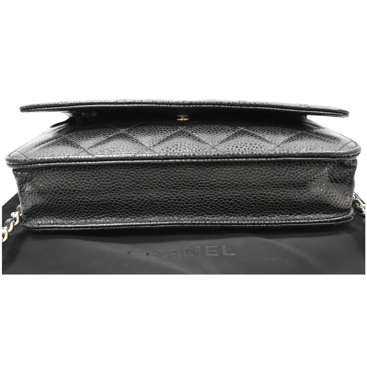 CHANEL Wallet on Chain Caviar Leather Crossbody Bag Black
