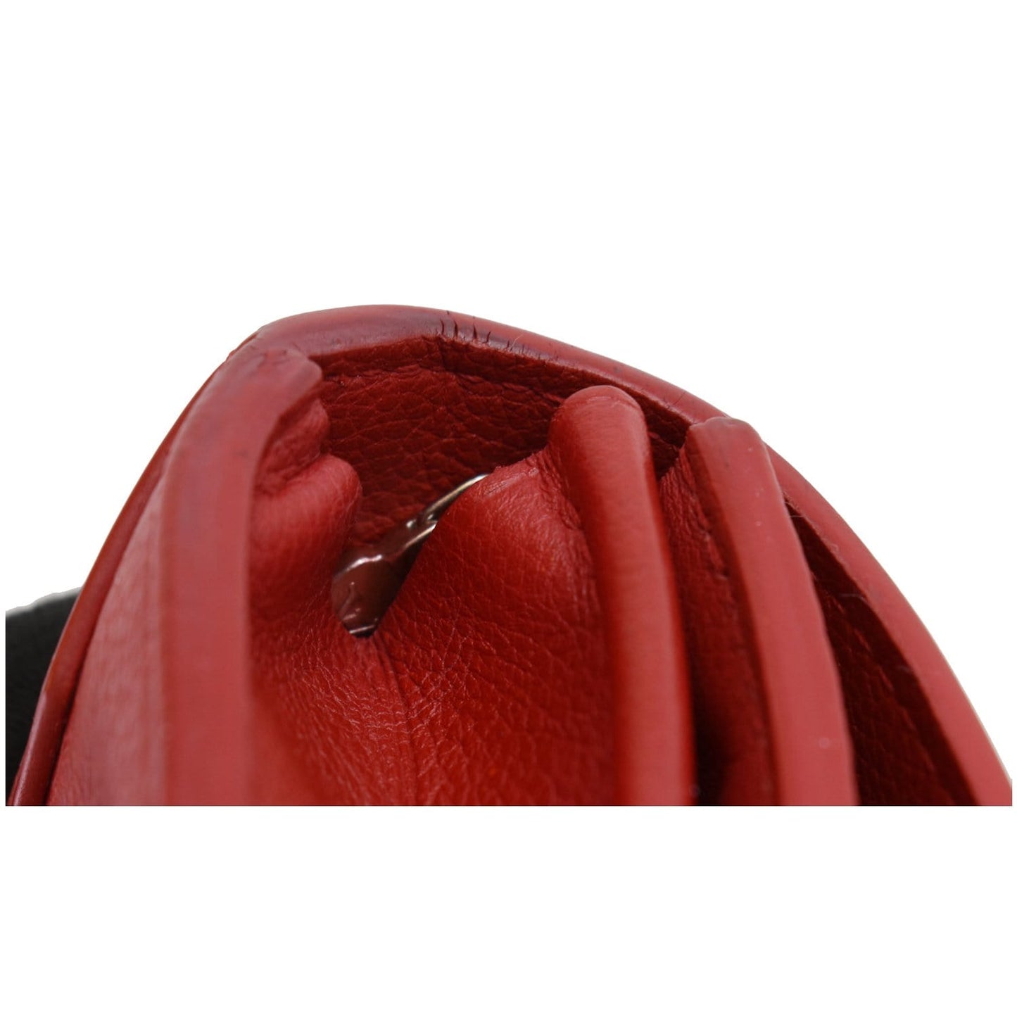 LOUIS VUITTON Lockme II Calfskin Leather Wallet Red