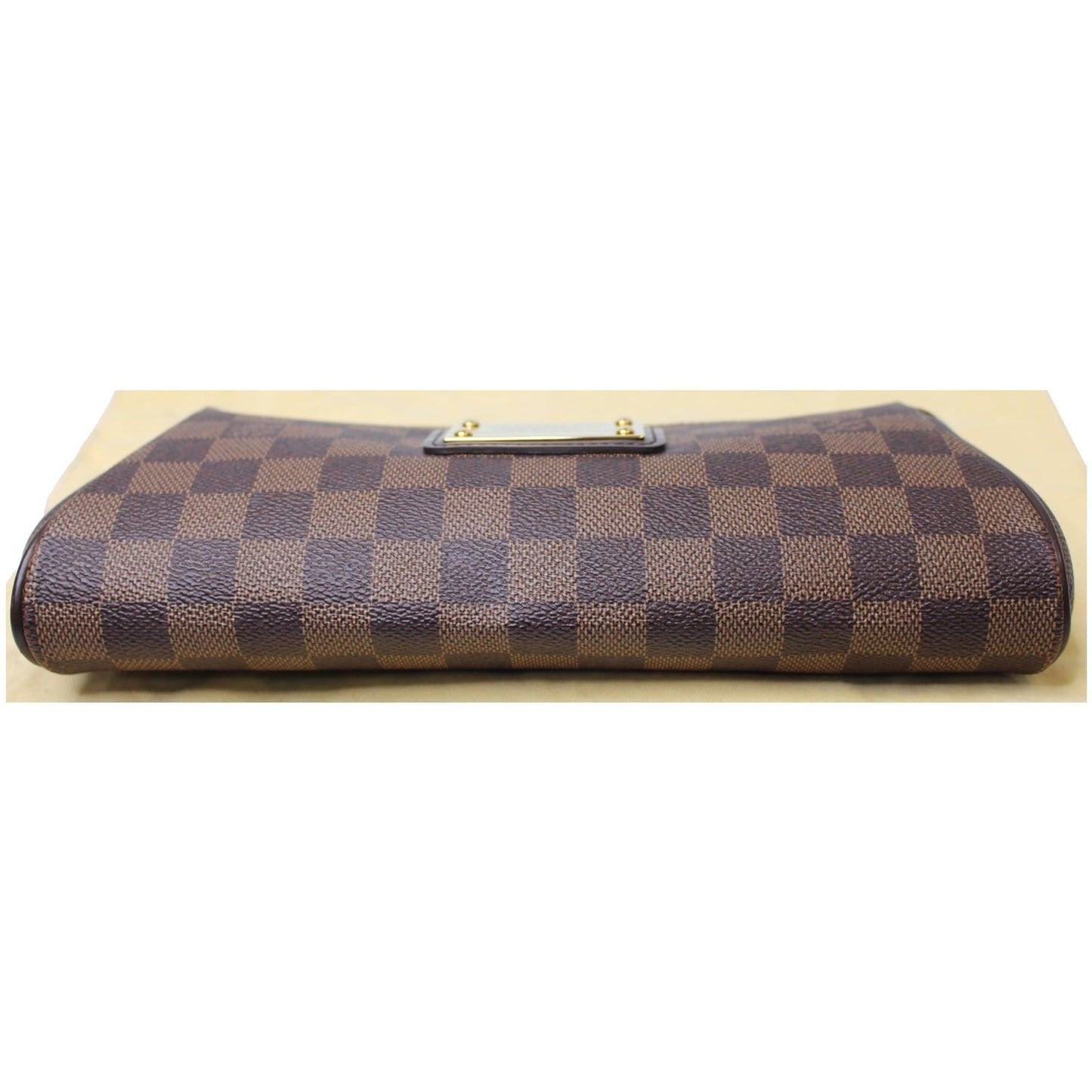 LOUIS VUITTON Pochette Eva Damier Ebene Clutch Bag Brown