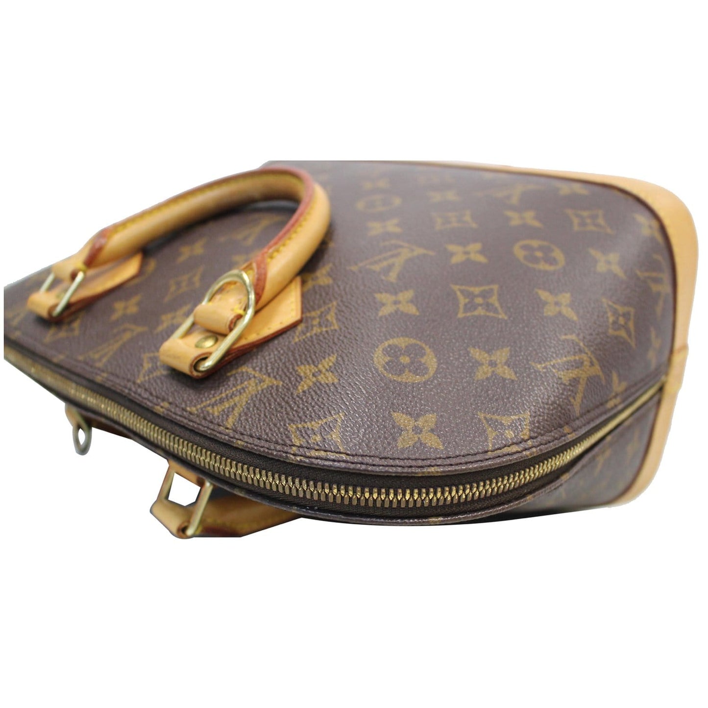 LOUIS VUITTON Alma Monogram Canvas Satchel Bag Brown - 20% OFF