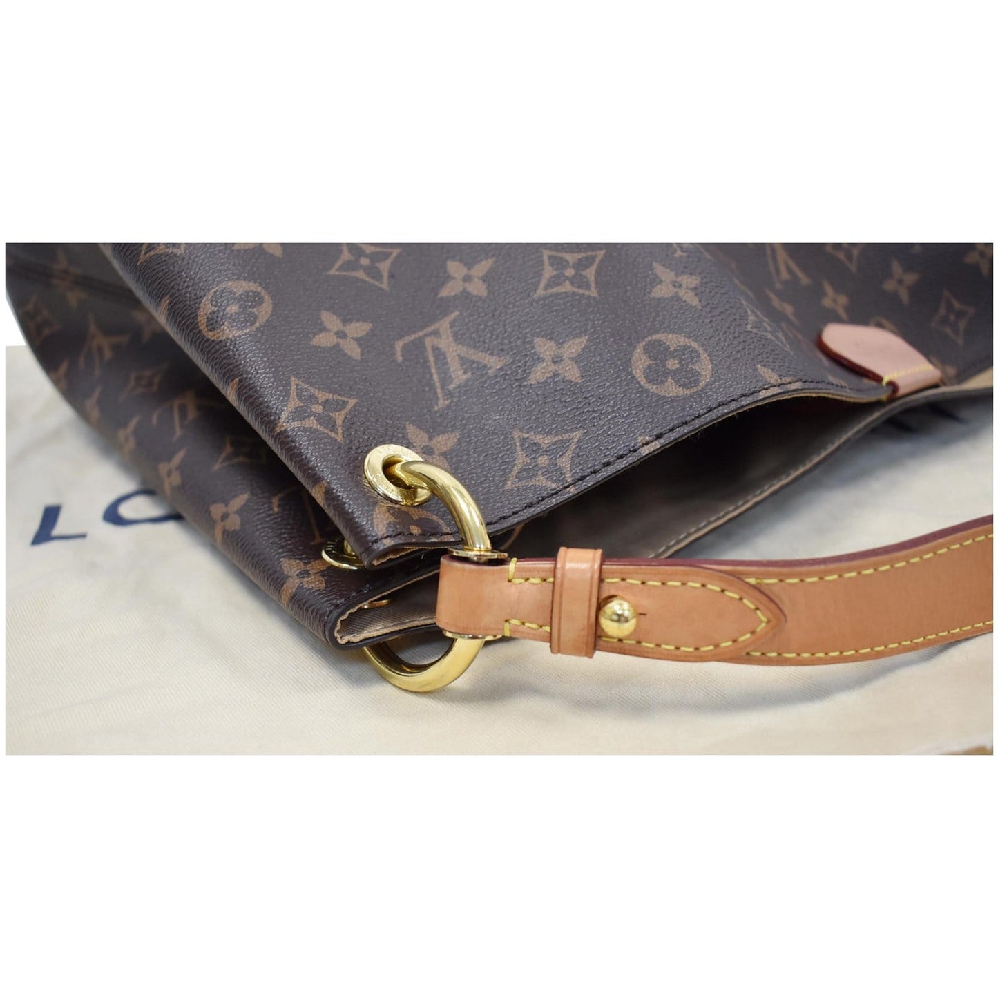 LOUIS VUITTON Graceful MM Monogram Canvas Shoulder Bag Brown