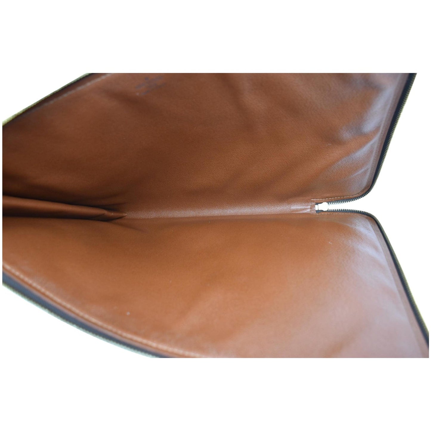 LOUIS VUITTON Monogram Canvas Poche Documents Portfolio Case Brown