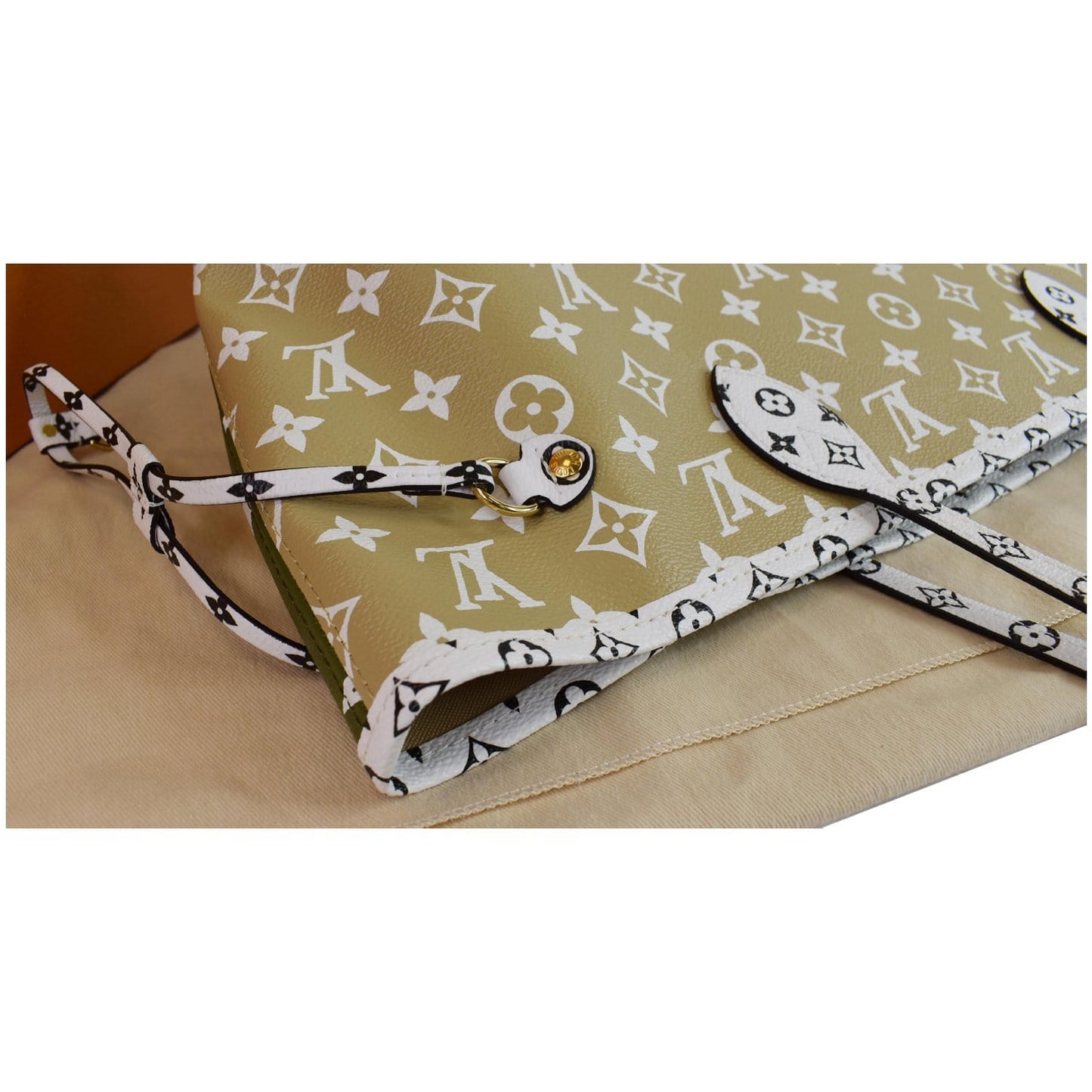 LOUIS VUITTON Giant Neverfull MM Monogram Canvas Shoulder Bag Olive - Last Call