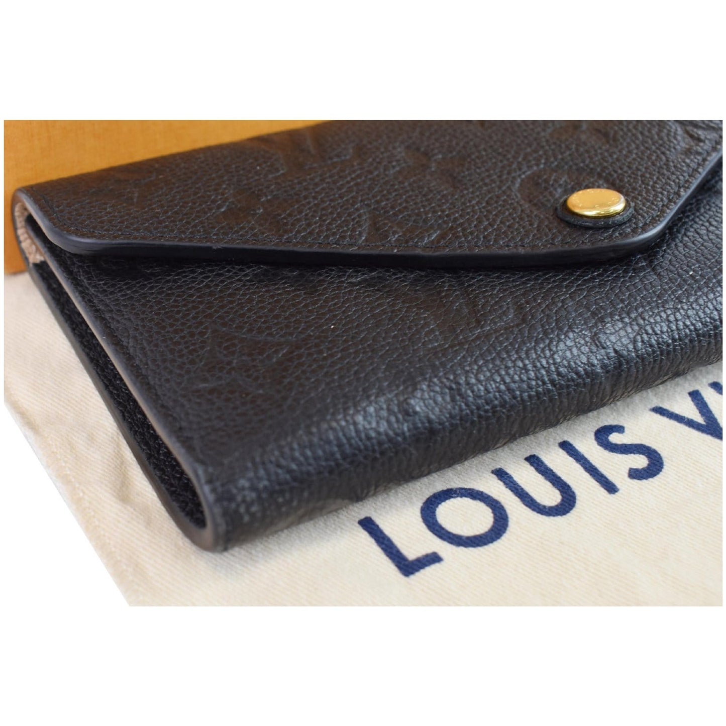LOUIS VUITTON Josephine Empreinte Leather Wallet Black