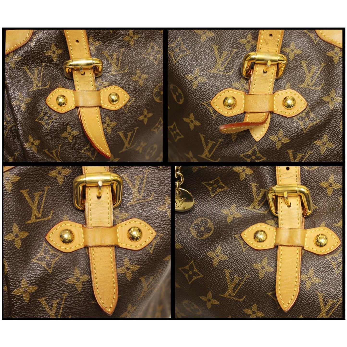 LOUIS VUITTON Palermo GM Monogram Canvas Tote Shoulder Bag Brown