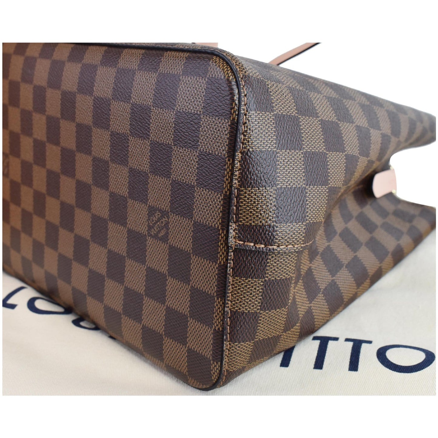 LOUIS VUITTON Neonoe MM Damier Ebene Crossbody Bag Rose