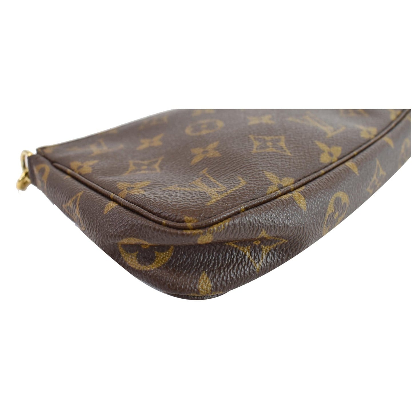 LOUIS VUITTON Pochette Monogram Canvas Accessories Pouch Brown