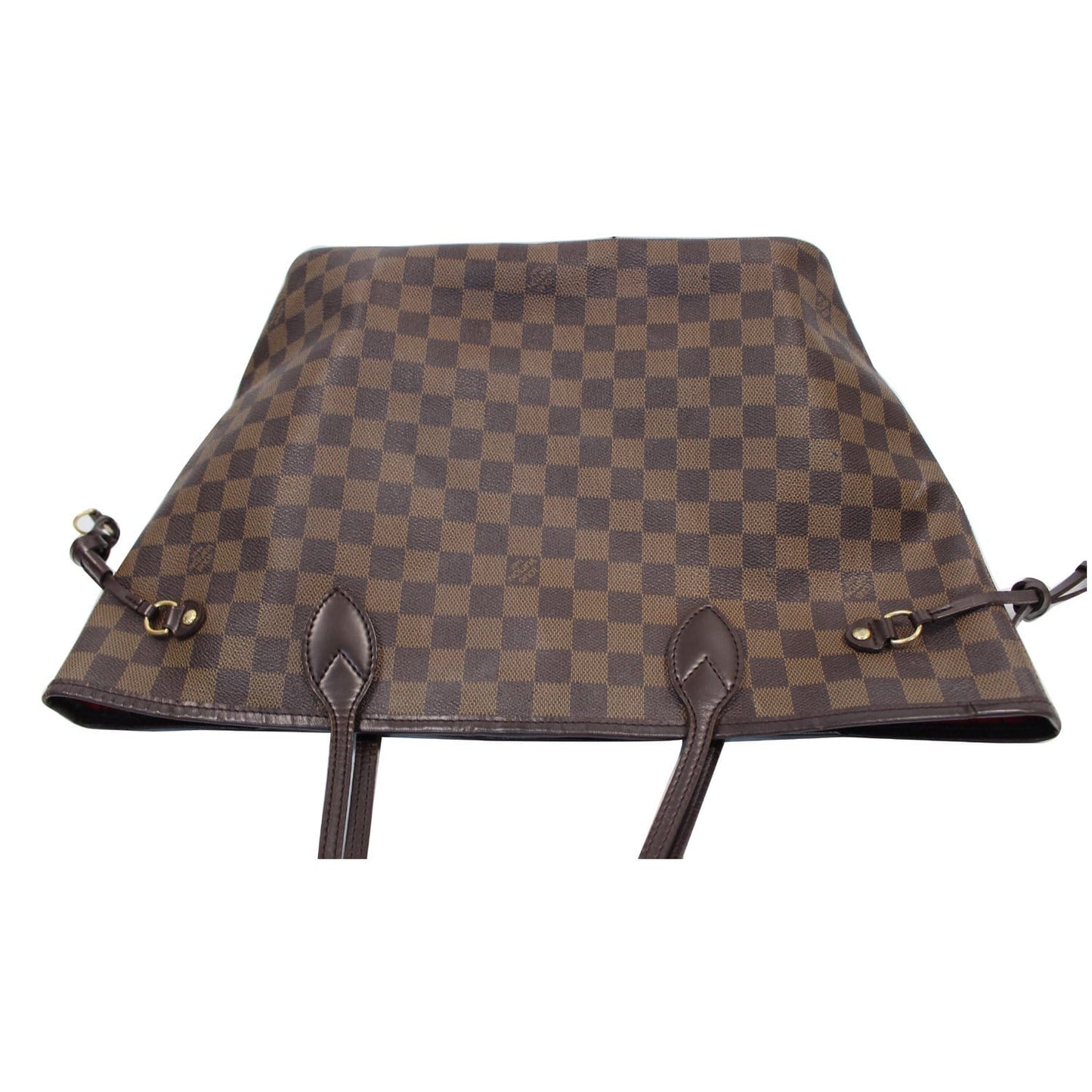 LOUIS VUITTON Neverfull MM Damier Ebene Tote Shoulder Bag Brown