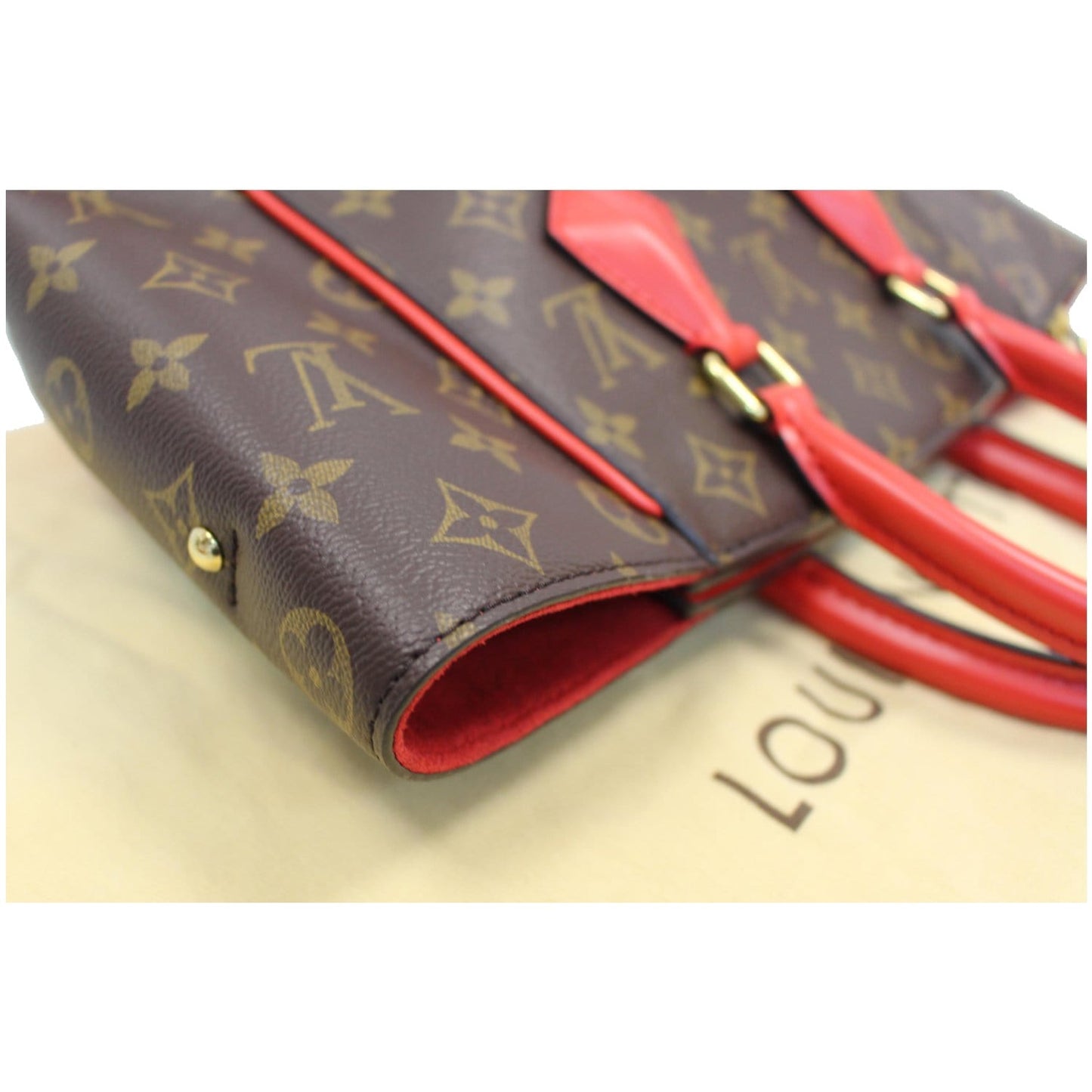 LOUIS VUITTON Phenix Monogram Canvas Shoulder Handbag Coquelicot