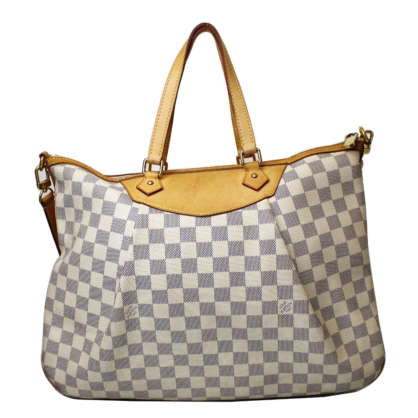 LOUIS VUITTON Siracusa GM Damier Azur Shoulder Handbag White - 15% OFF
