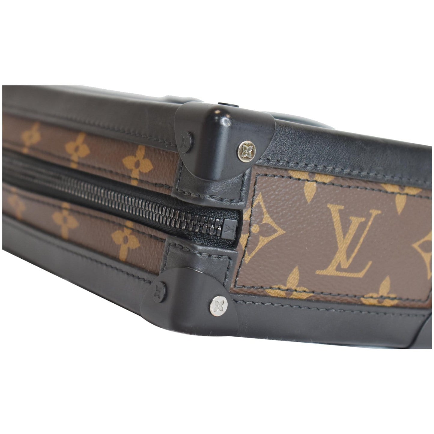 LOUIS VUITTON Vertical Soft Trunk Embroidered Crossbody Bag Black