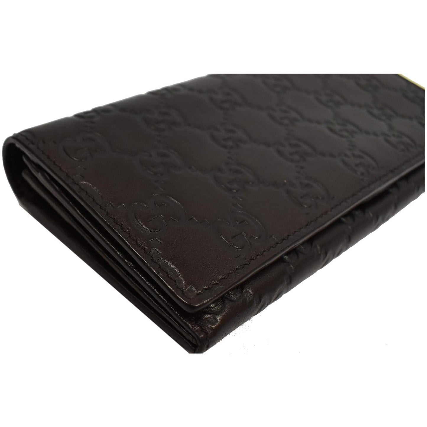 GUCCI Guccissima Continental Flap Wallet Black 233154