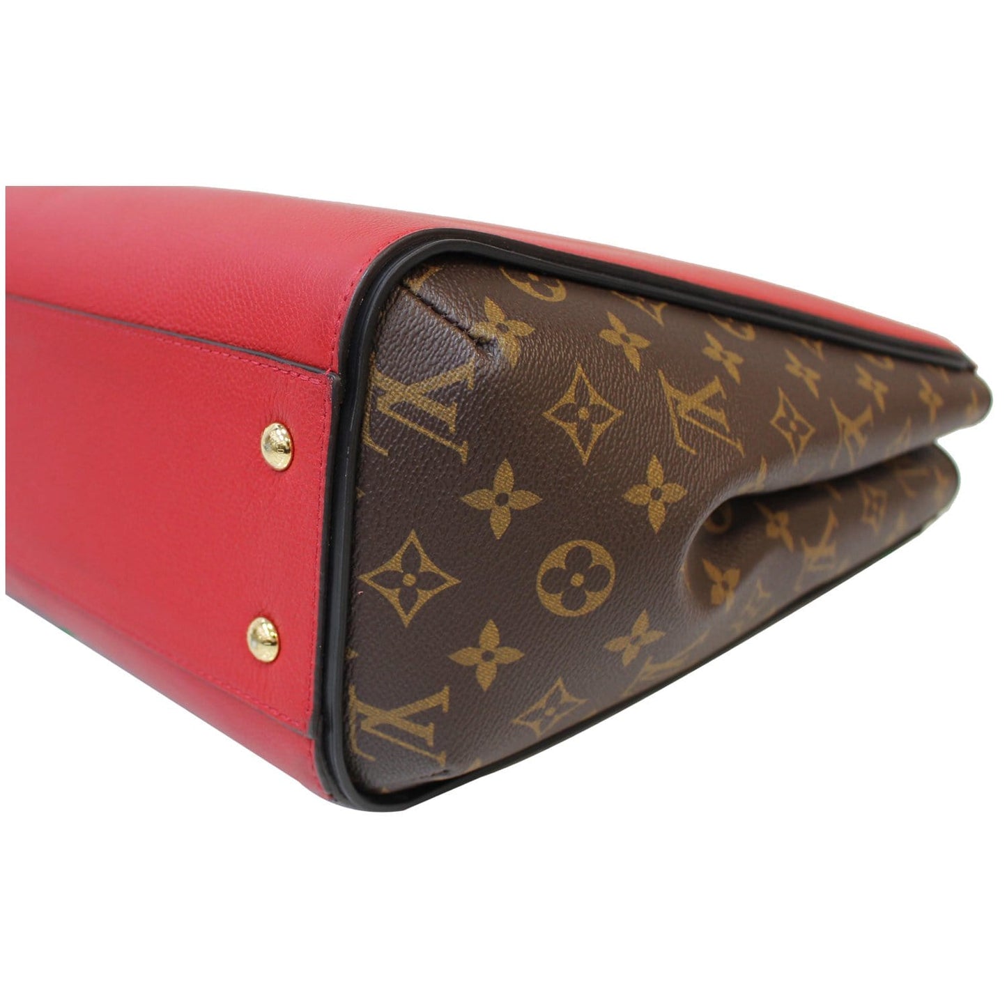 LOUIS VUITTON Kimono Monogram Calfskin Tote Bag Brown/Cerise