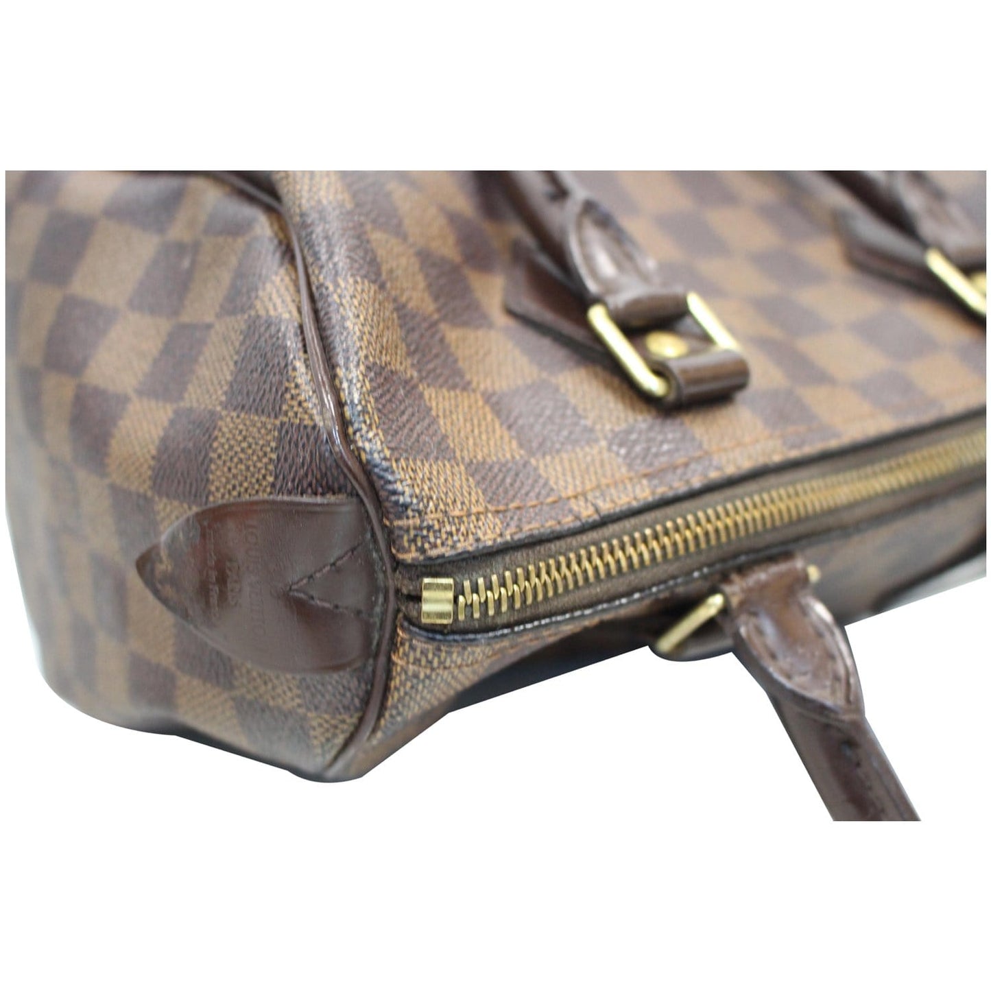 LOUIS VUITTON Speedy 25 Damier Ebene Satchel Bag Brown