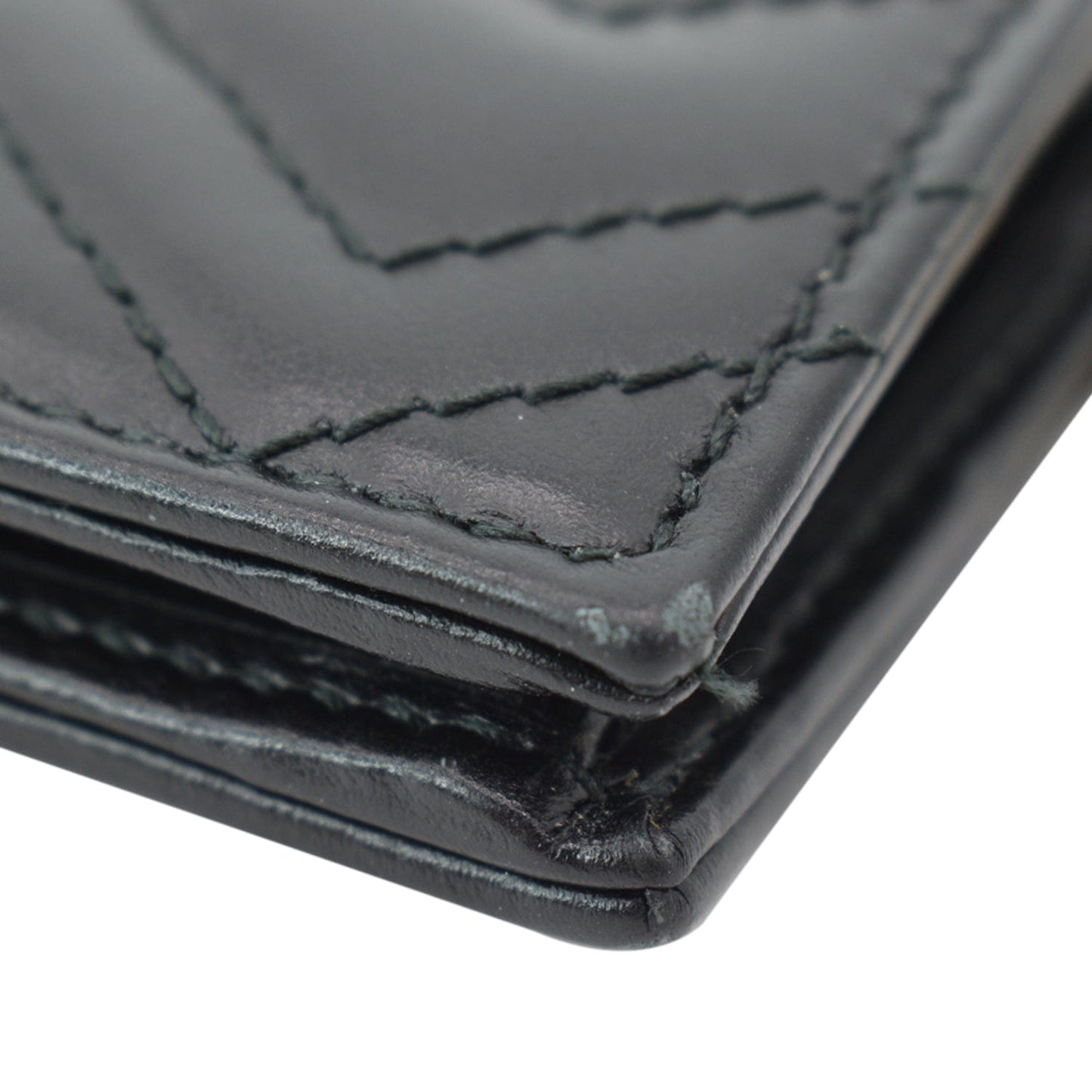 GUCCI Marmont GG Leather Card Case Wallet Black 546579