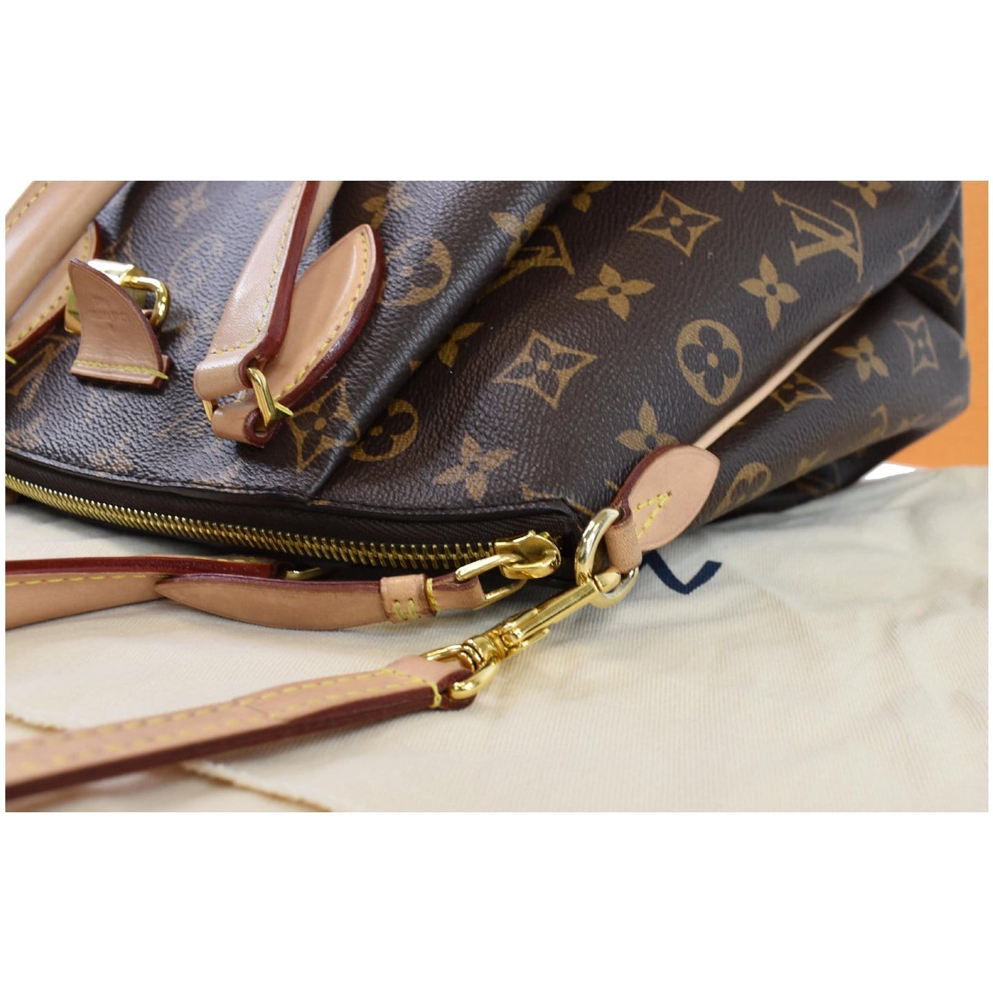 LOUIS VUITTON Rivoli PM Monogram Canvas Shoulder Bag Brown