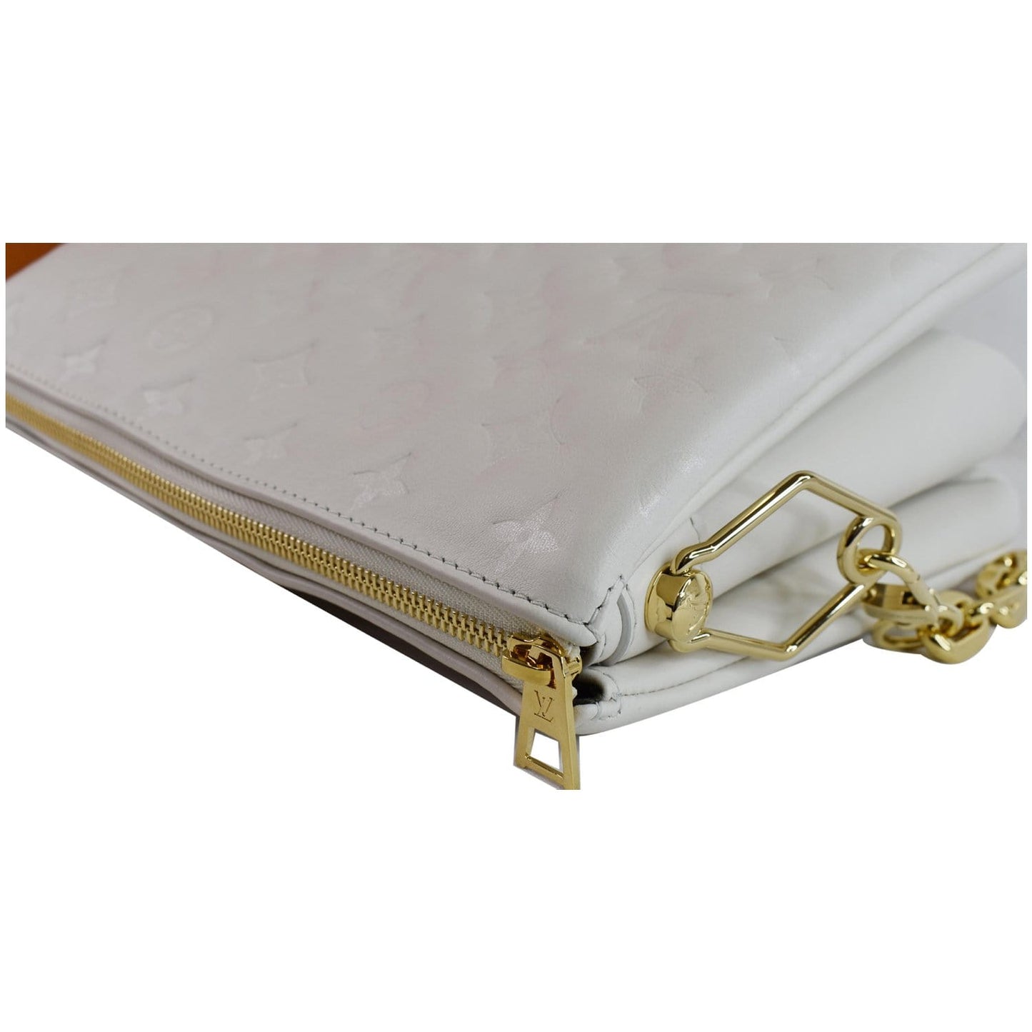 LOUIS VUITTON Coussin PM Monogram Embossed Shoulder Bag Cream