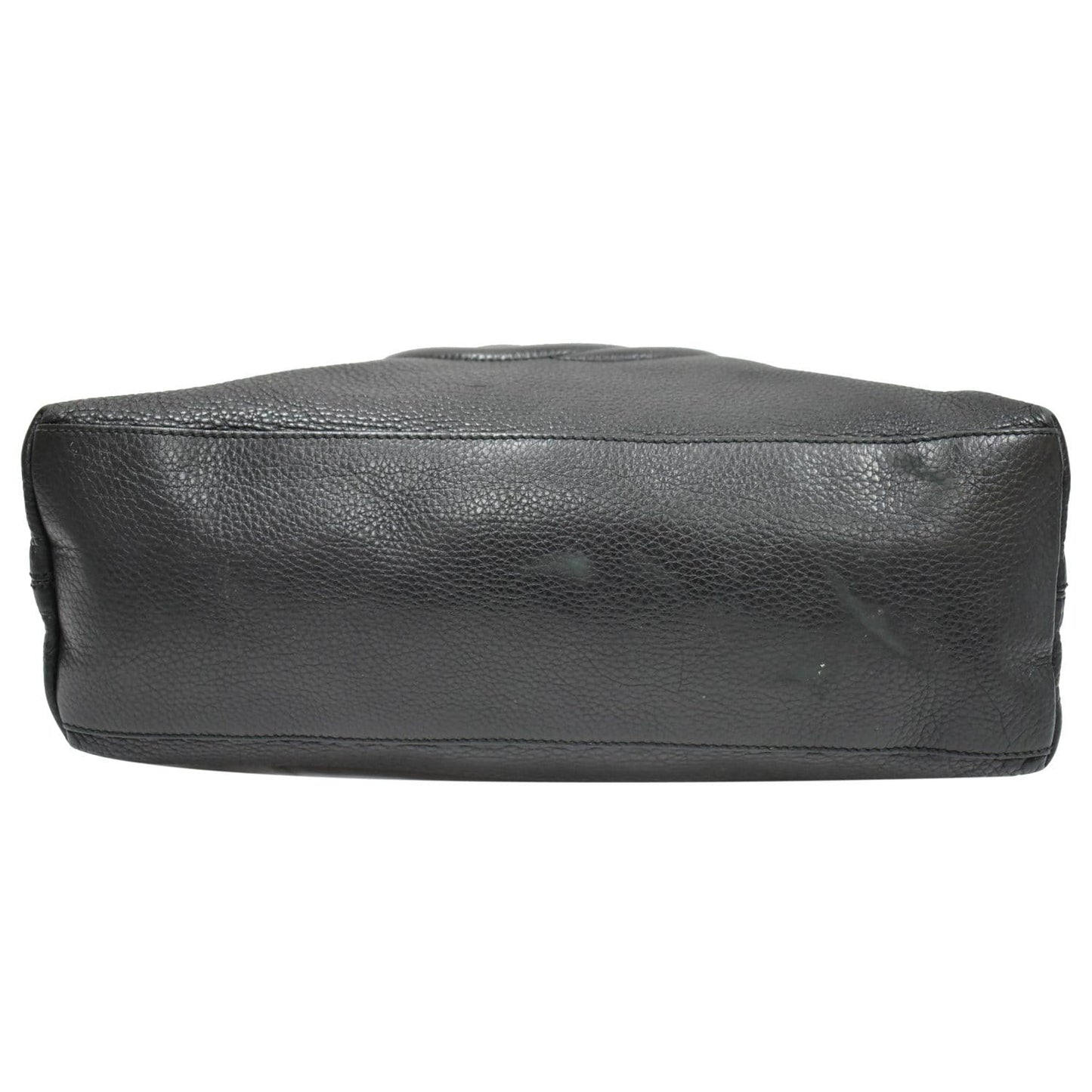 GUCCI Soho Pebbled Leather Chain Shoulder Bag 308982 Black