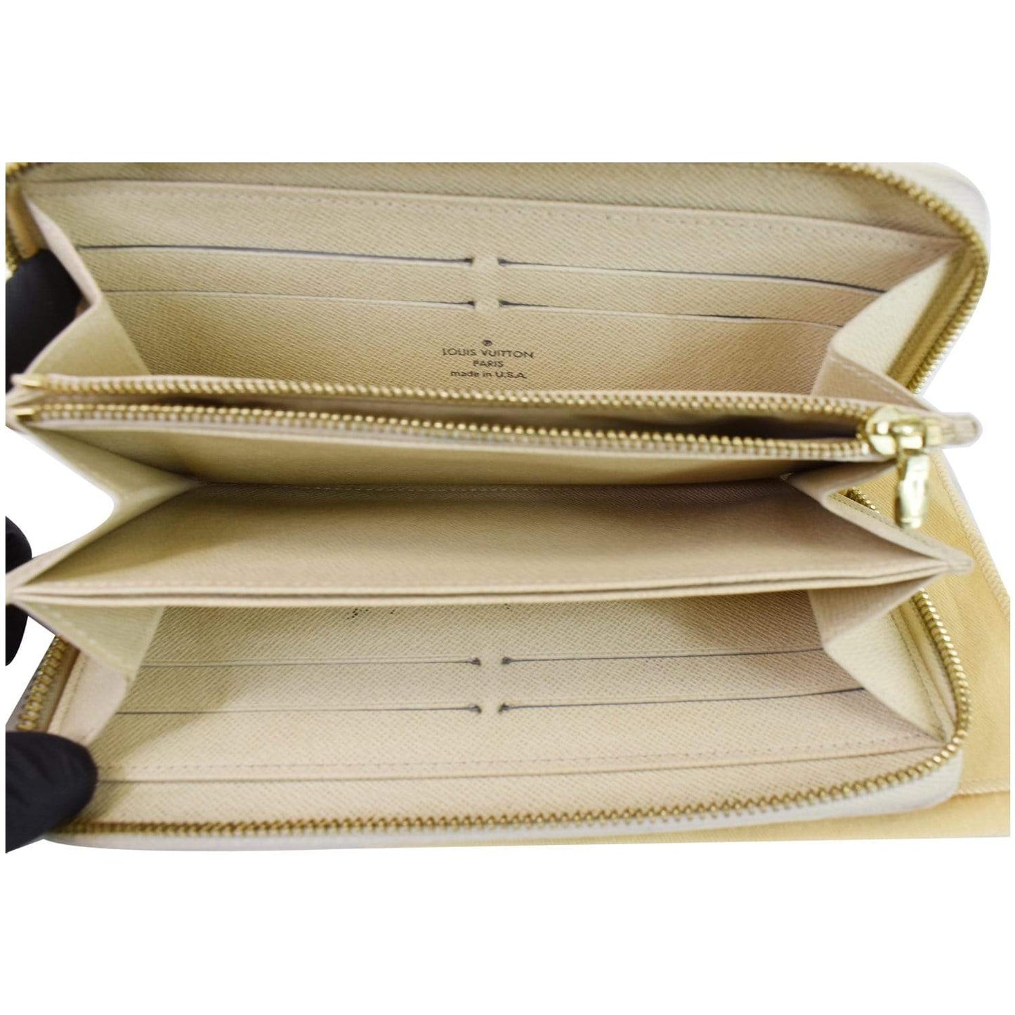 LOUIS VUITTON Damier Azur Zippy Long Wallet White - 15% OFF
