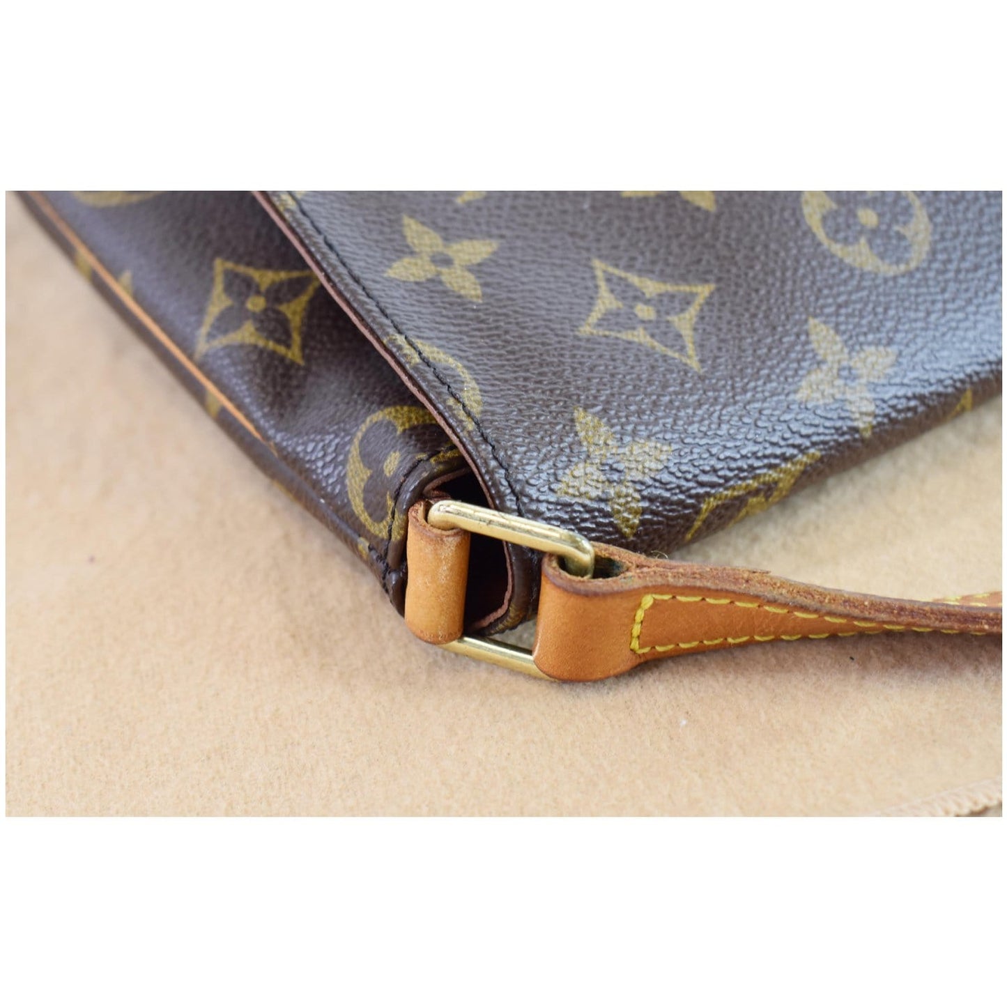 LOUIS VUITTON Musette Tango Monogram Canvas Shoulder Bag Brown