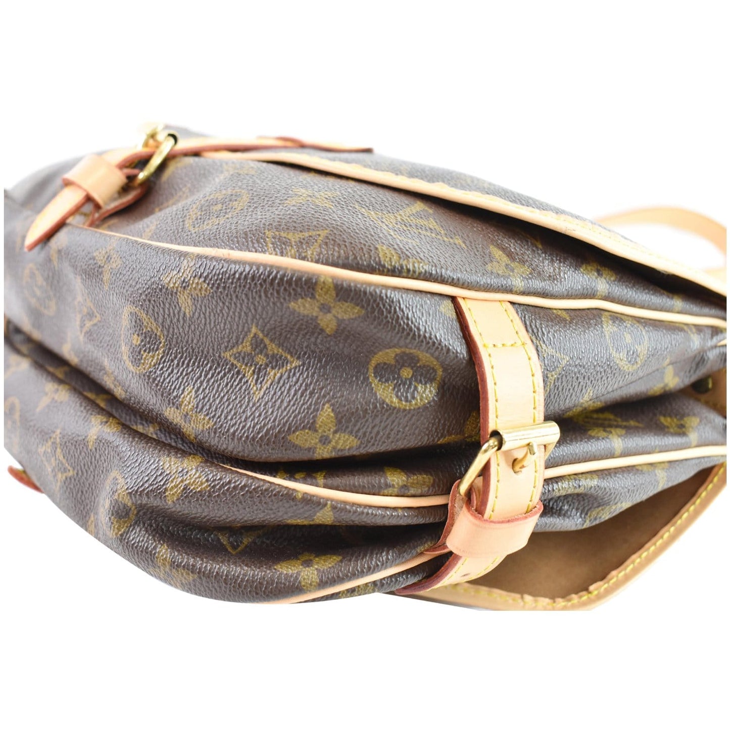 LOUIS VUITTON Saumur 30 Monogram Canvas Shoulder Bag Brown