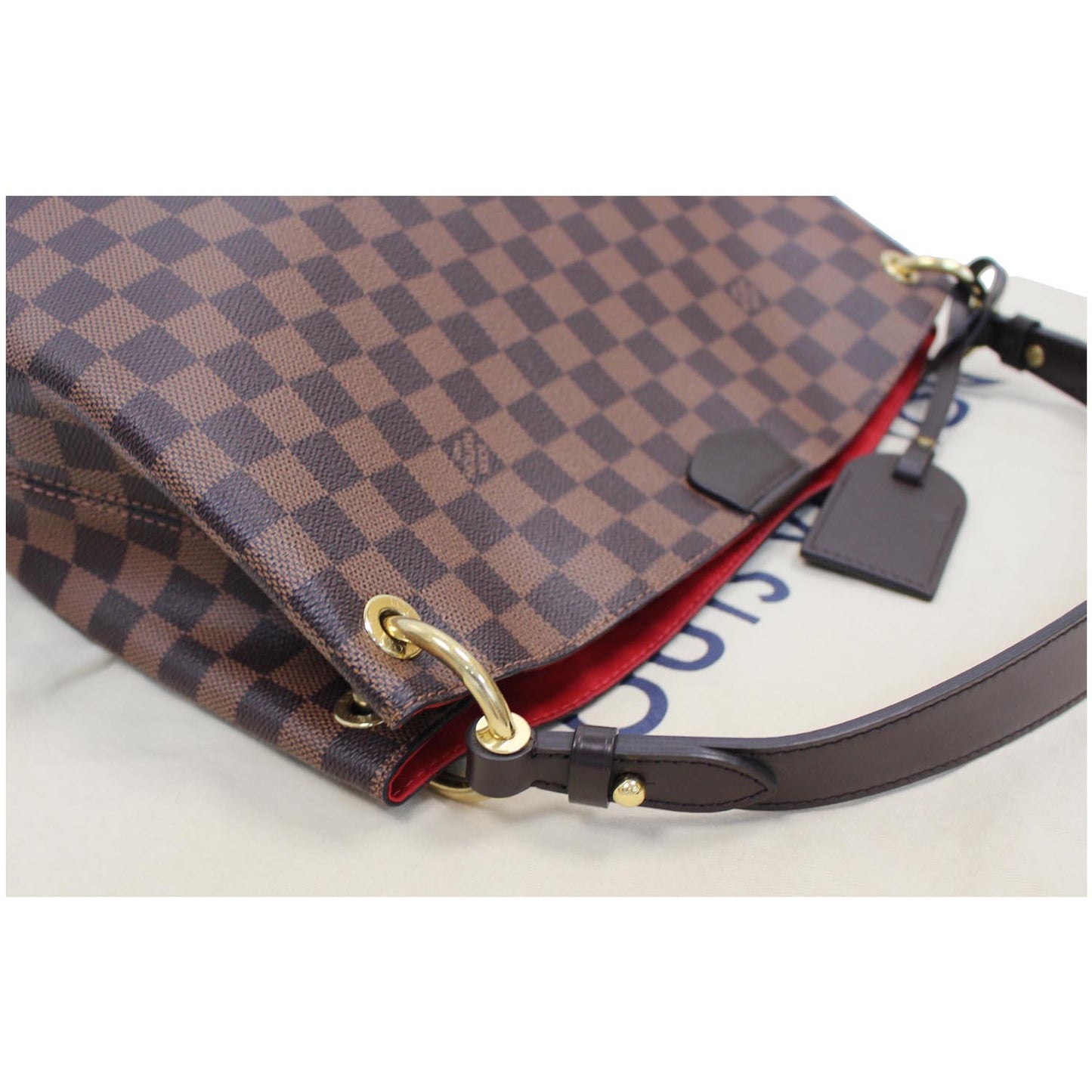 LOUIS VUITTON Graceful PM Damier Ebene Shoulder Bag Brown