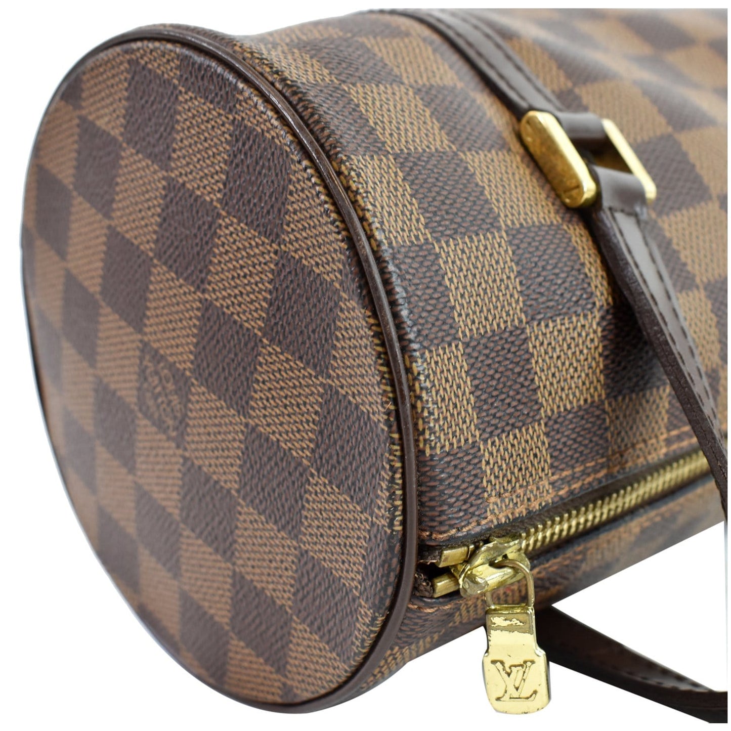 LOUIS VUITTON Papillon 26 Damier Ebene Satchel Bag Brown