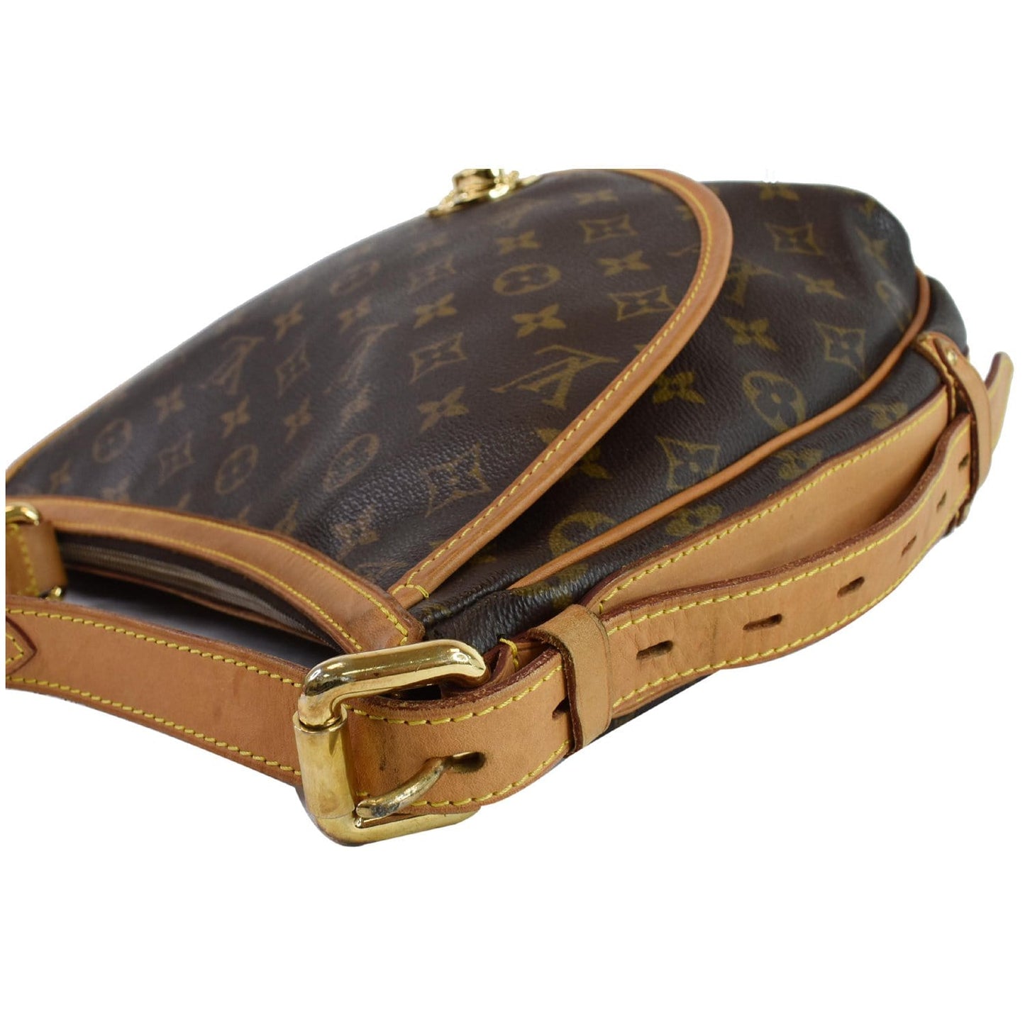 LOUIS VUITTON Tulum GM Monogram Canvas Shoulder Bag Brown