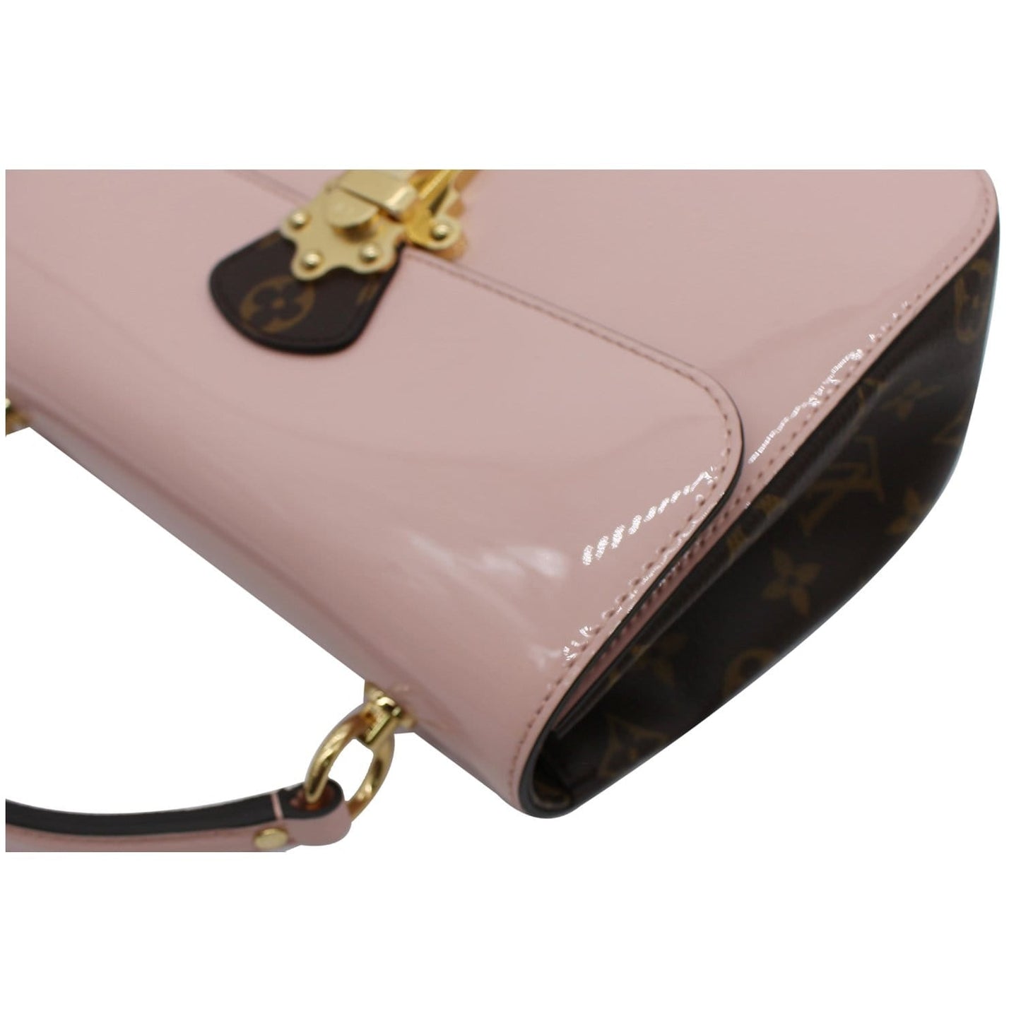 LOUIS VUITTON Cherrywood PM Patent Leather Shoulder Bag Rose Ballerine