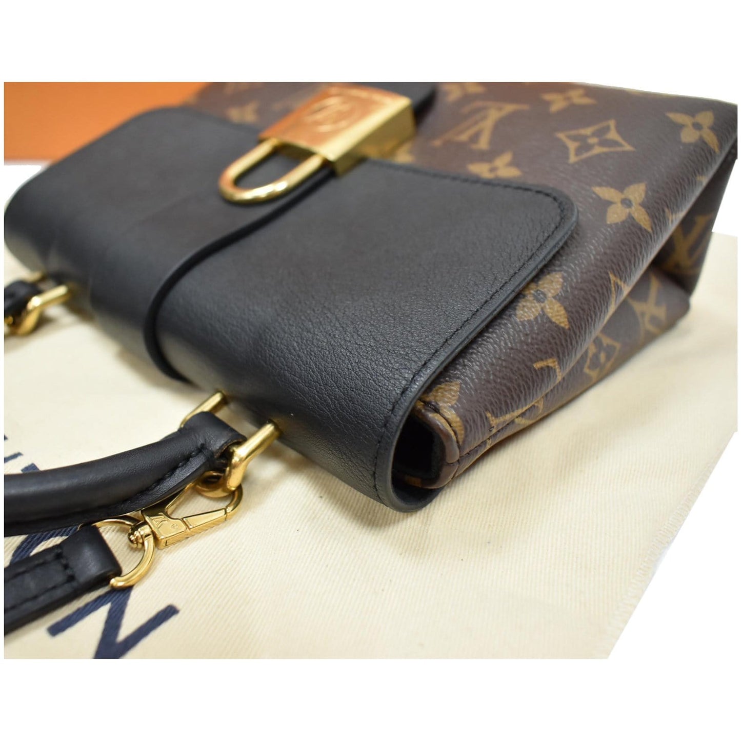 LOUIS VUITTON Locky BB Monogram Canvas Crossbody Bag Brown