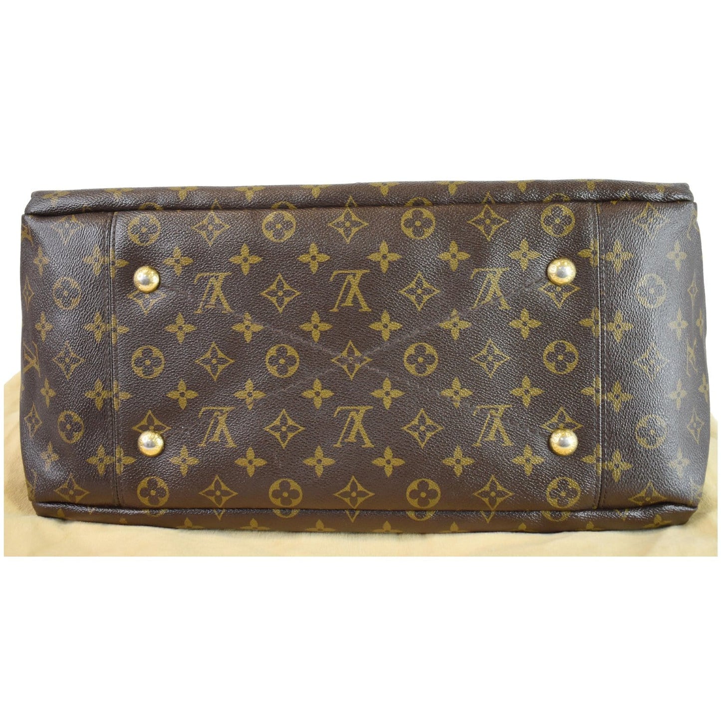 LOUIS VUITTON Artsy MM Monogram Canvas Shoulder Bag Brown