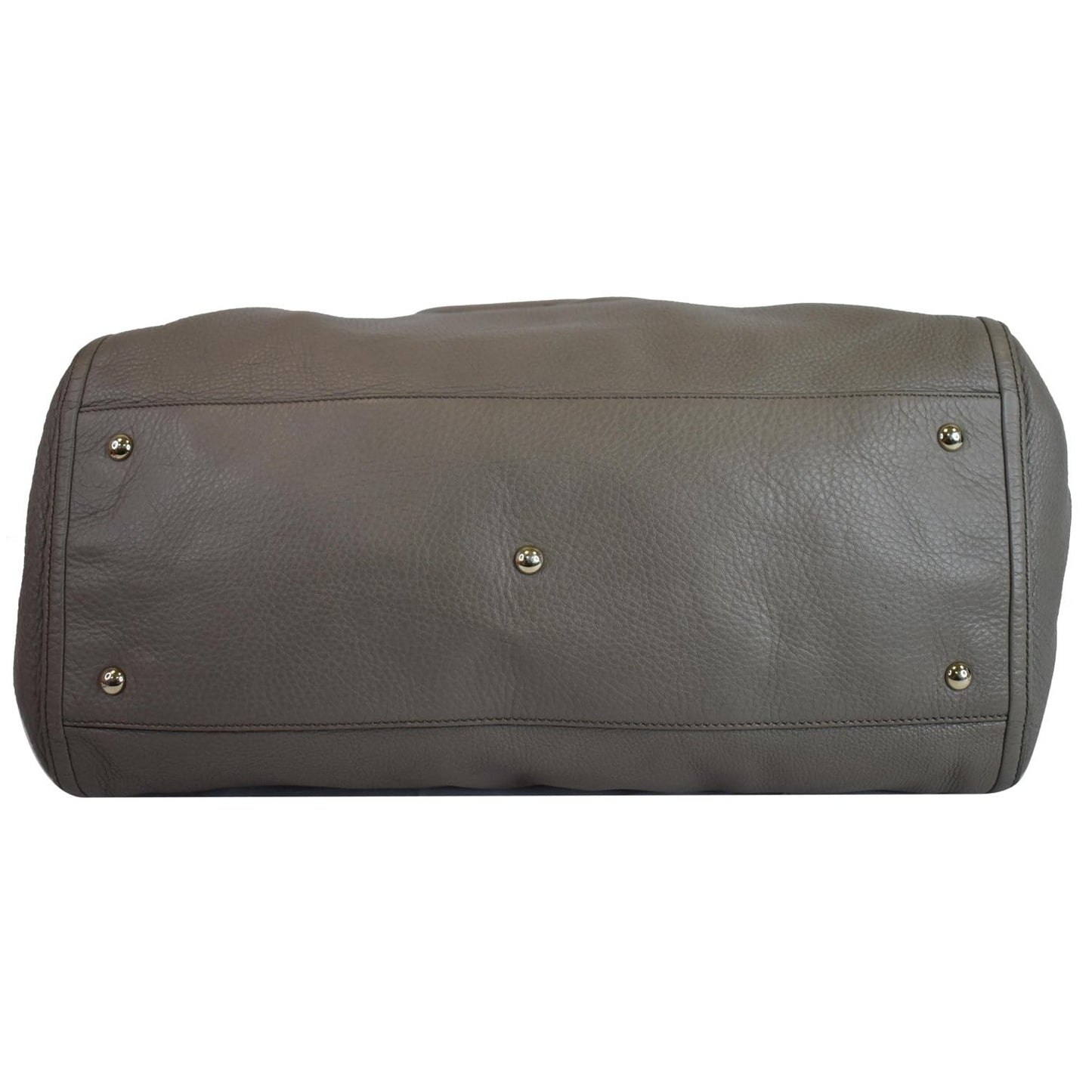 GUCCI Soho Top Handle Pebbled Leather Tote Bag Taupe 282308