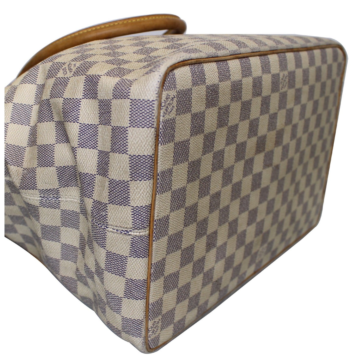 LOUIS VUITTON Saleya GM Damier Azur Shoulder Bag White