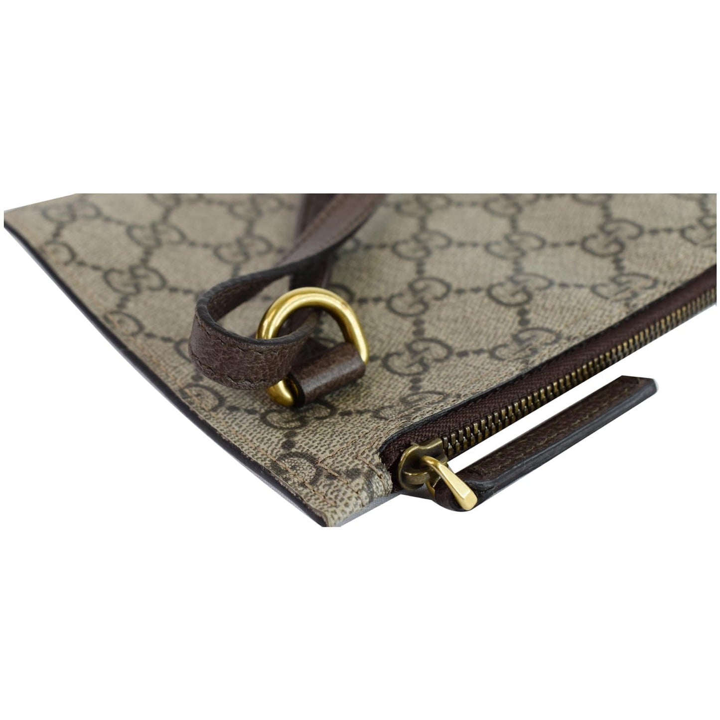 GUCCI Ophidia Soft GG Supreme Pouch Wristlet Beige 519335