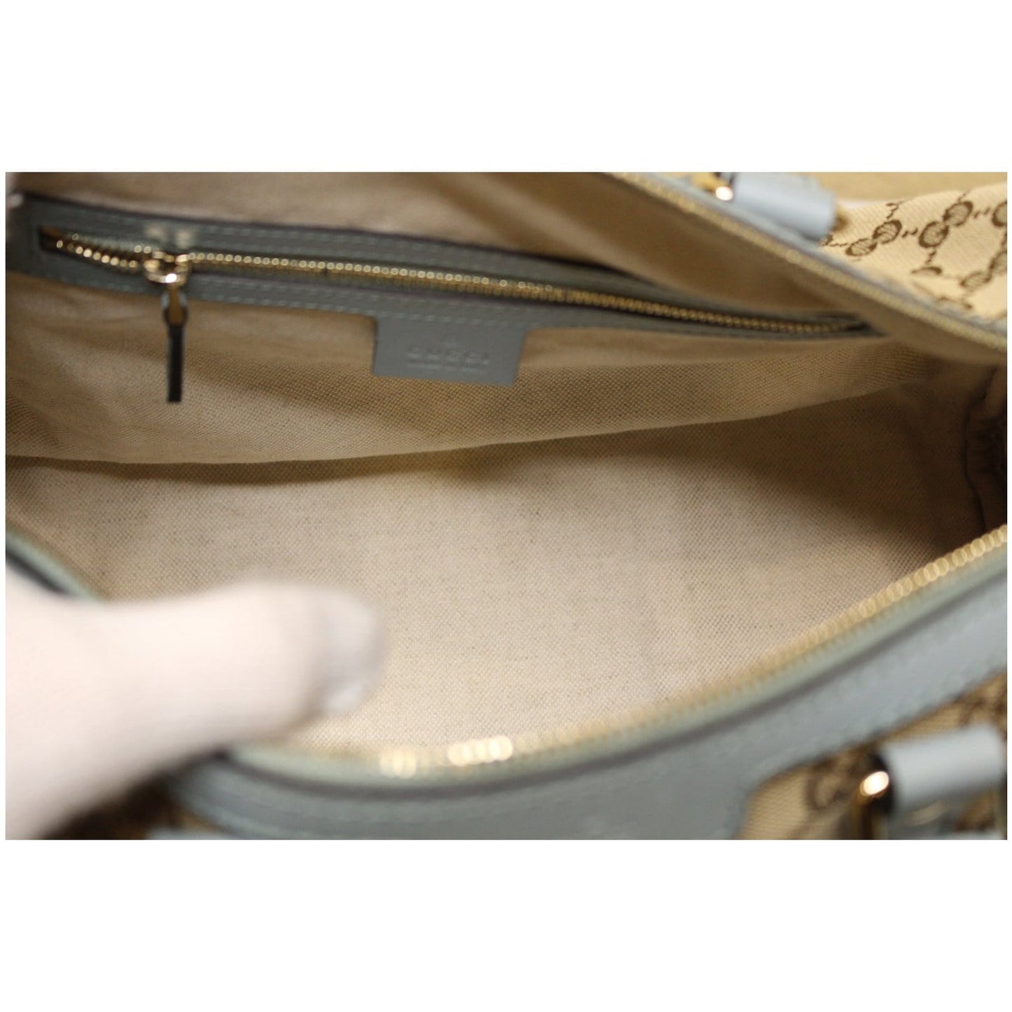 GUCCI Vintage Web Original GG Boston Bag Beige 247205