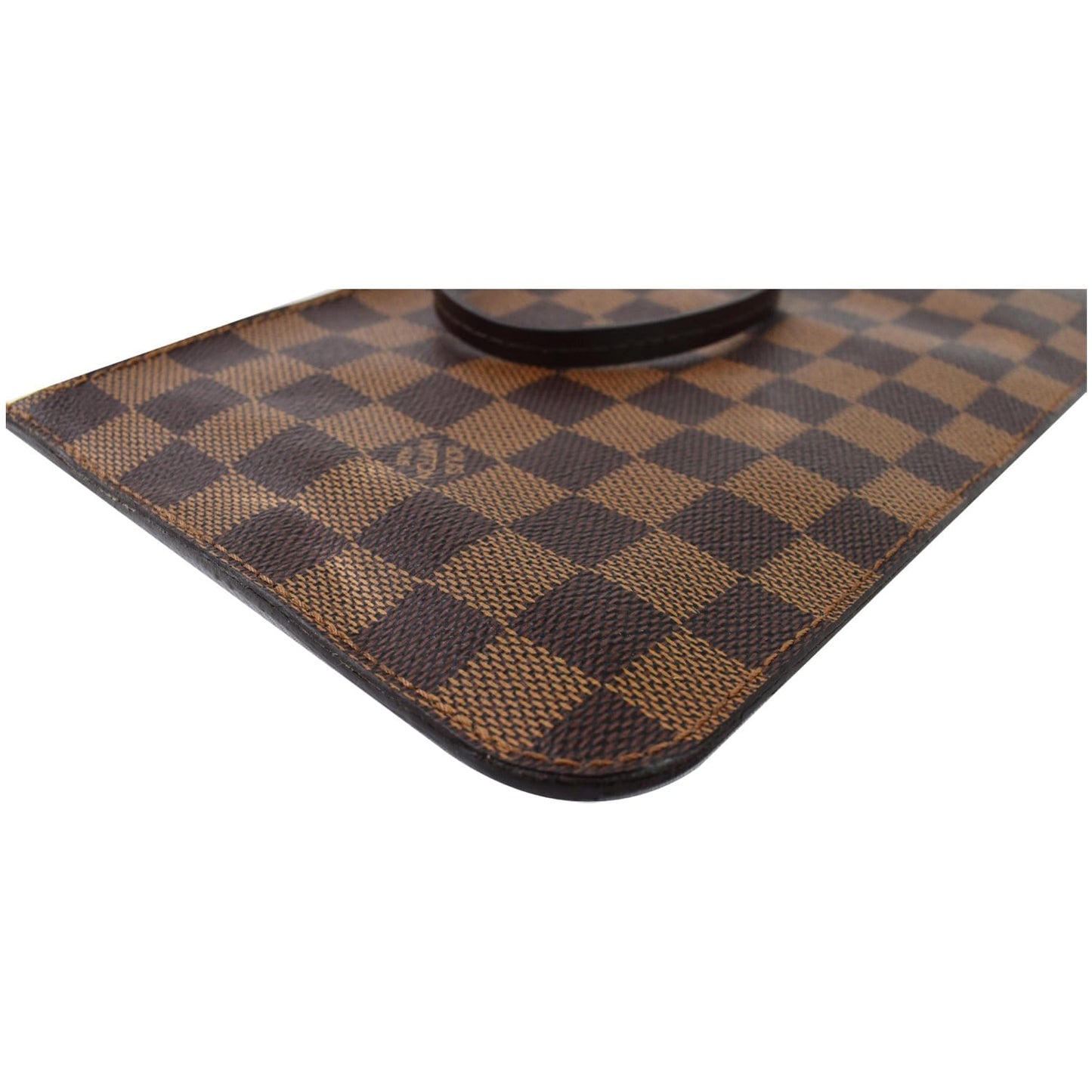 LOUIS VUITTON Pochette Wristlet Pouch Damier Ebene Neverfull MM Brown