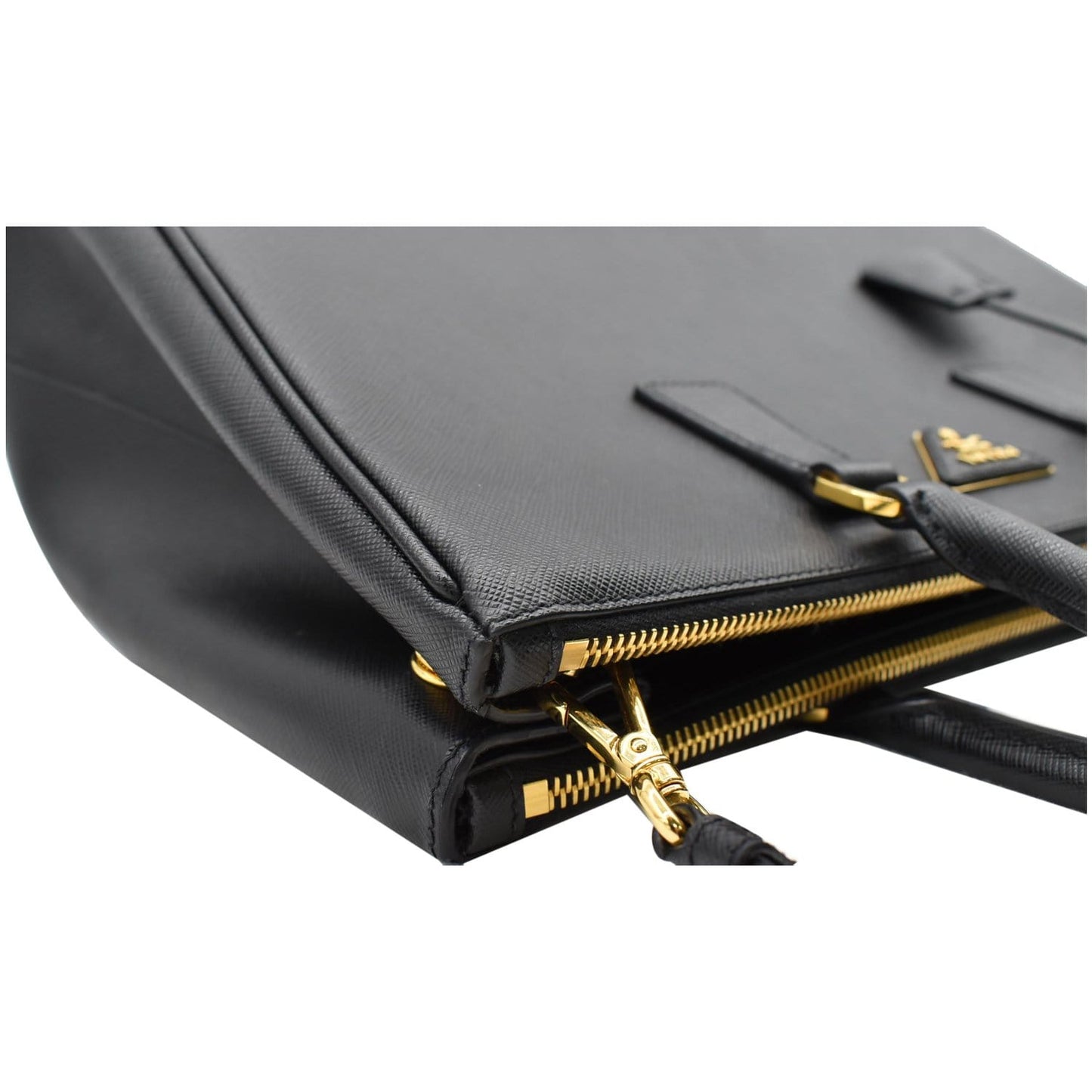 PRADA Galleria Large Saffiano Leather Tote Bag Black