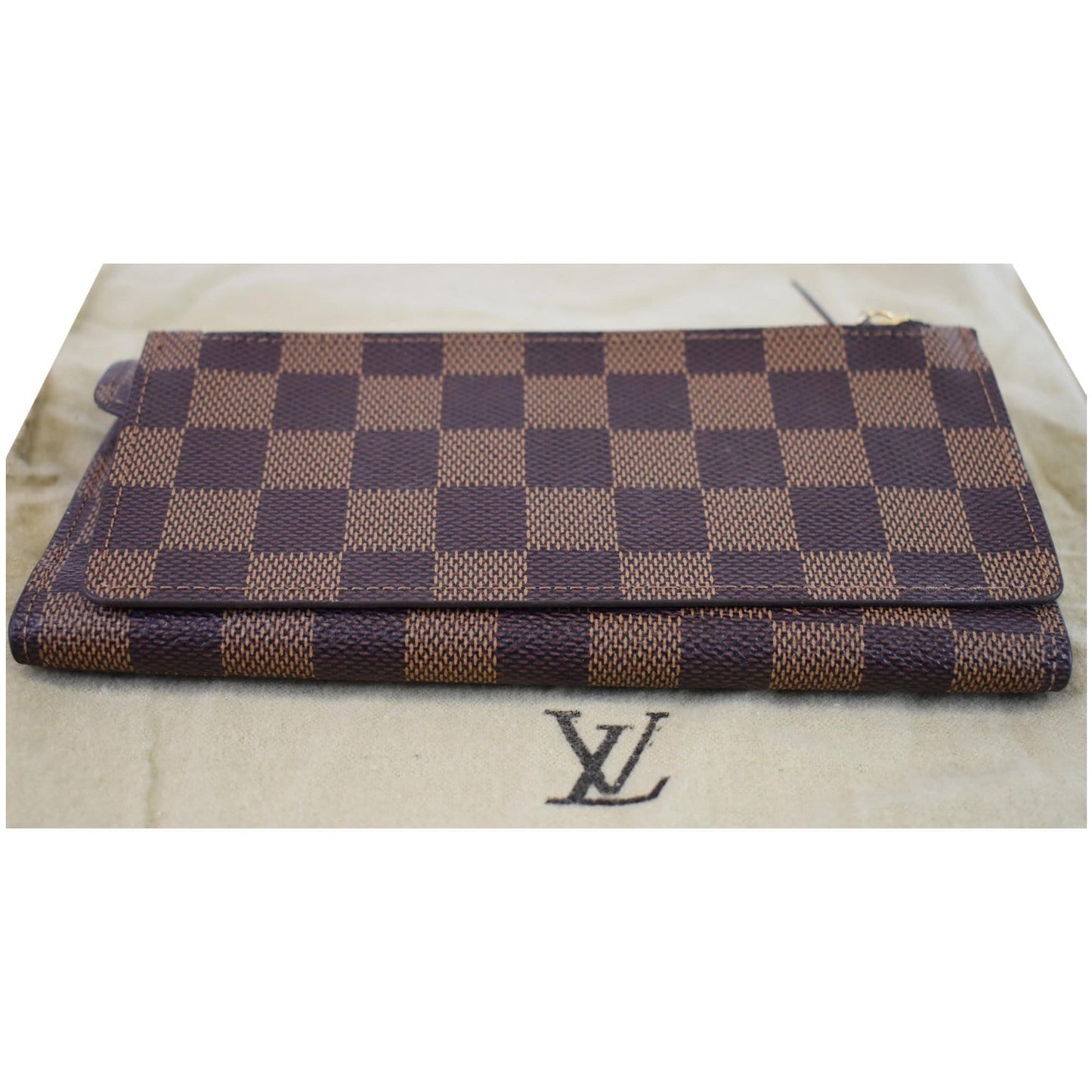 LOUIS VUITTON Josephine Damier Ebene Wallet Brown