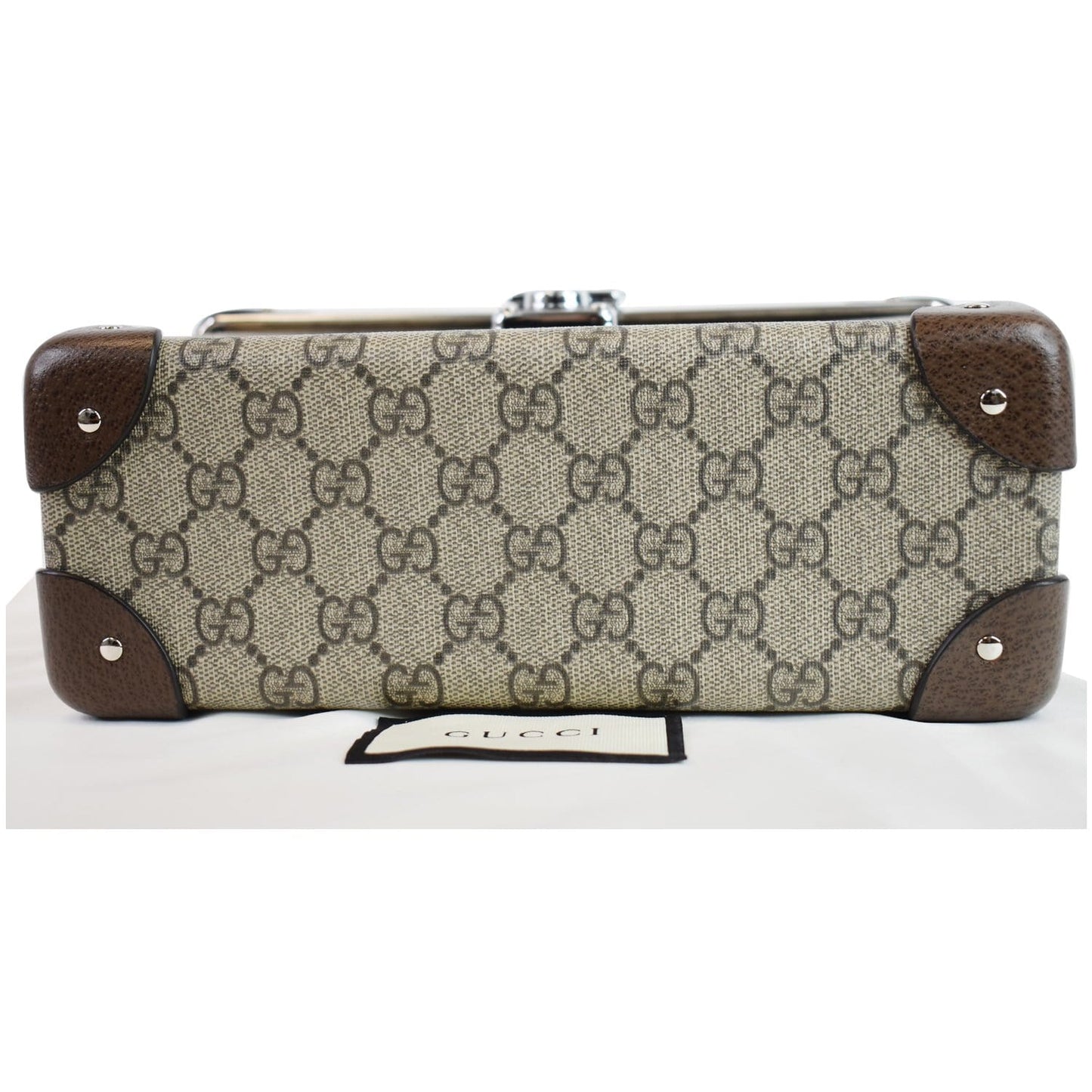 GUCCI Globe-Trotter GG Beauty Case Bamboo Shoulder Bag Beige 588351