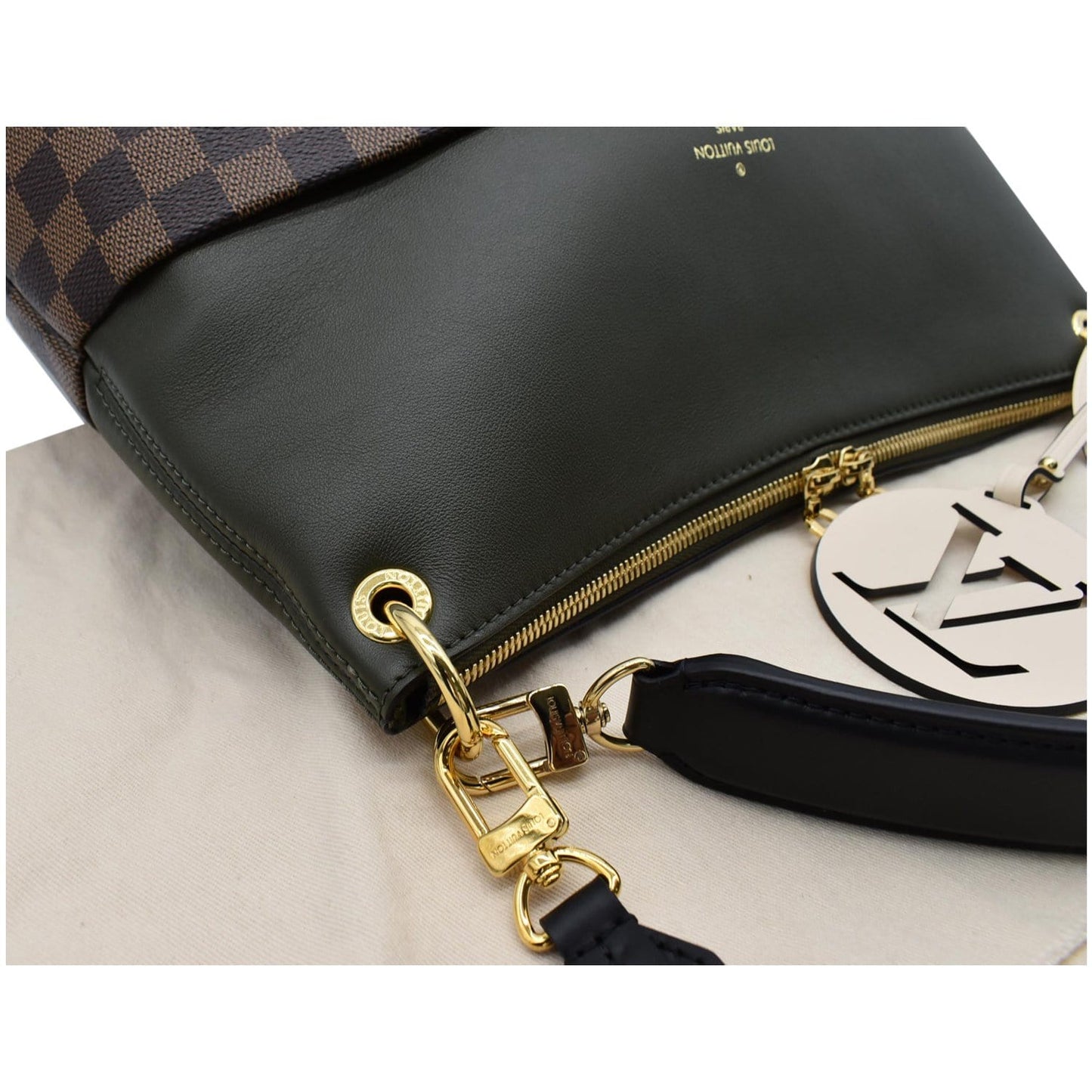 LOUIS VUITTON Maida Damier Ebene Hobo Shoulder Bag Khaki