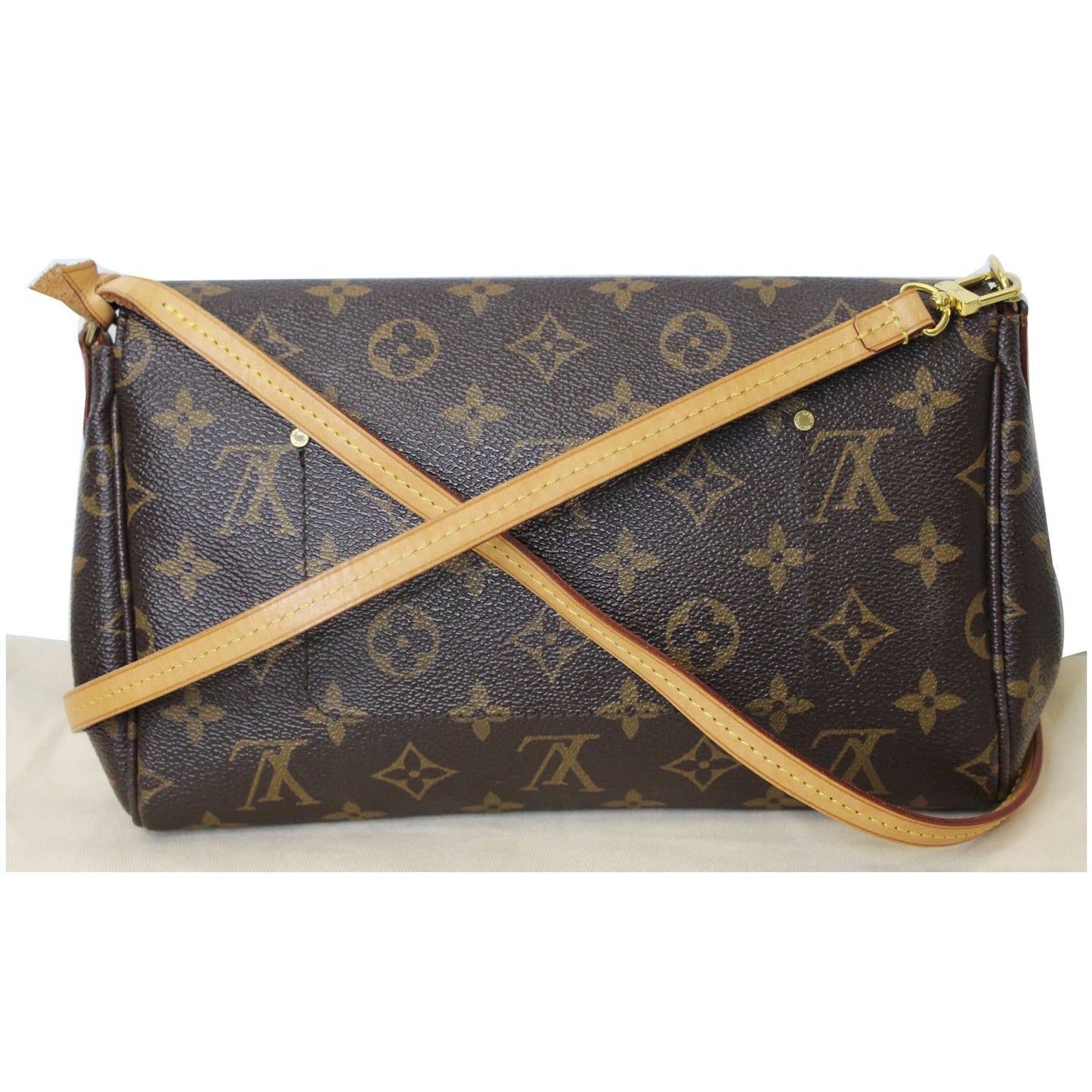 LOUIS VUITTON Favorite MM Monogram Canvas Crossbody Bag Brown