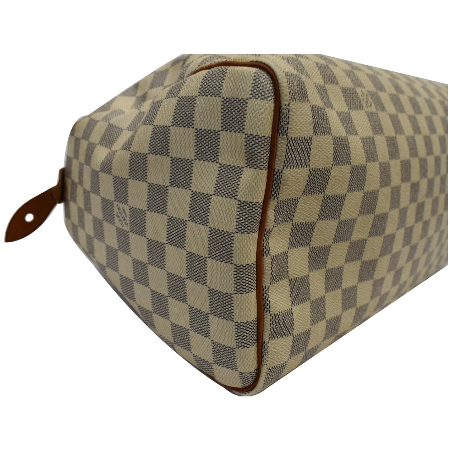 LOUIS VUITTON Speedy 35 Damier Azur Satchel Bag White